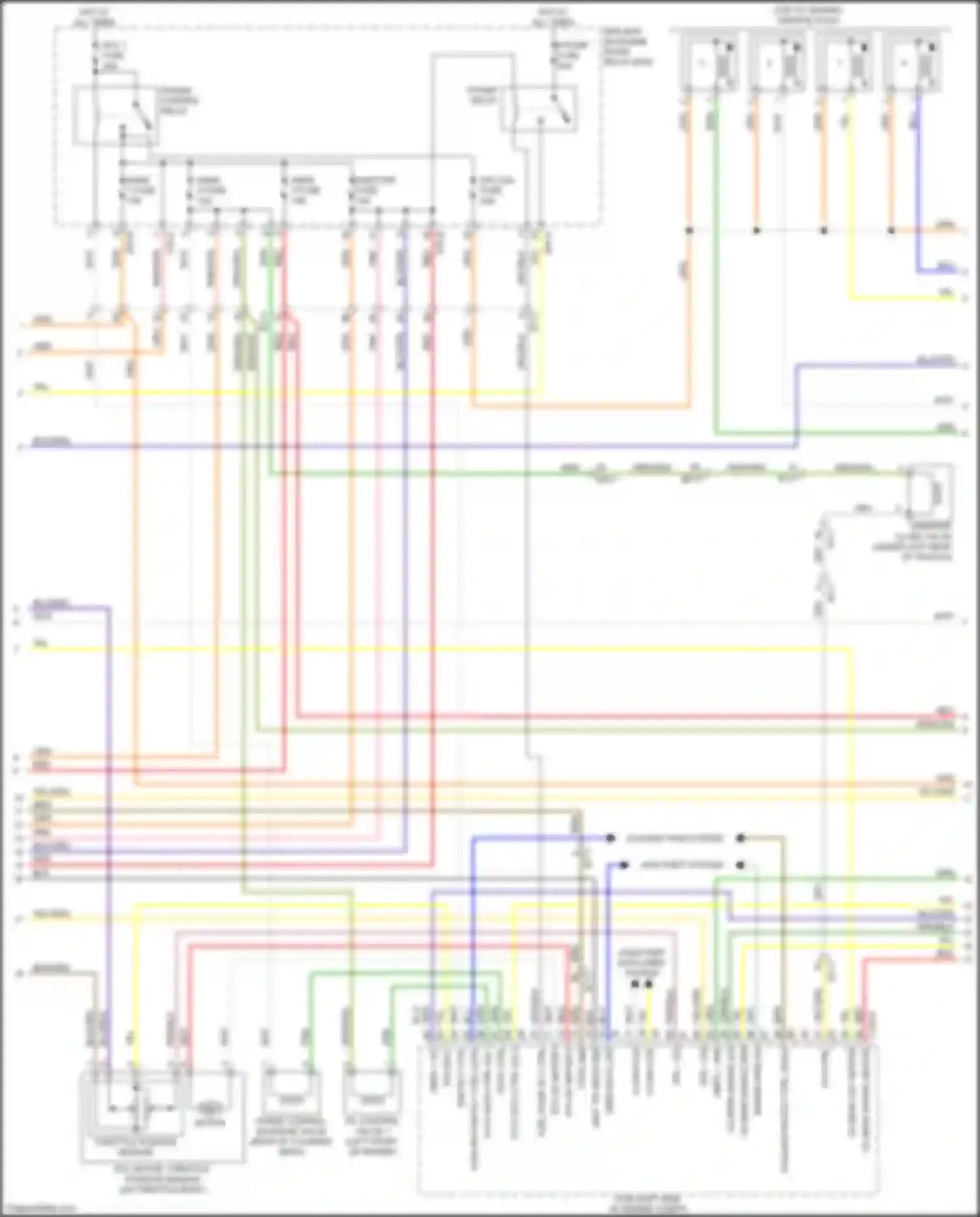 Optima Kia III facelift (2013-2015): Wiring diagram engine performance 2.4l hybrid, mfi control circuit (3 of 5)