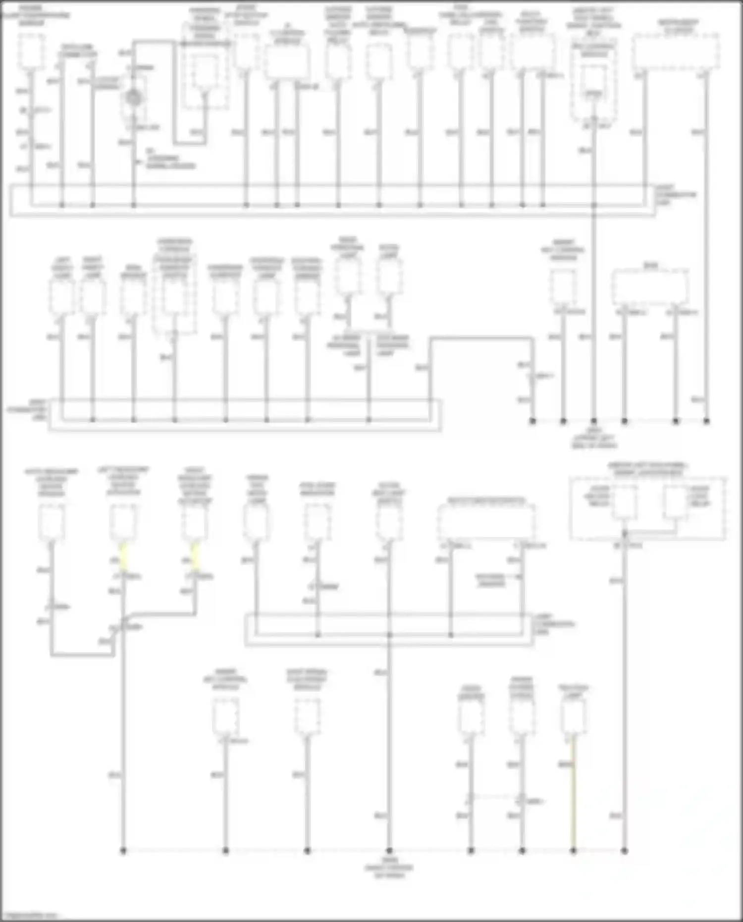Optima Kia III facelift (2013-2015): Ground distribution circuit, hybrid (1 of 4)