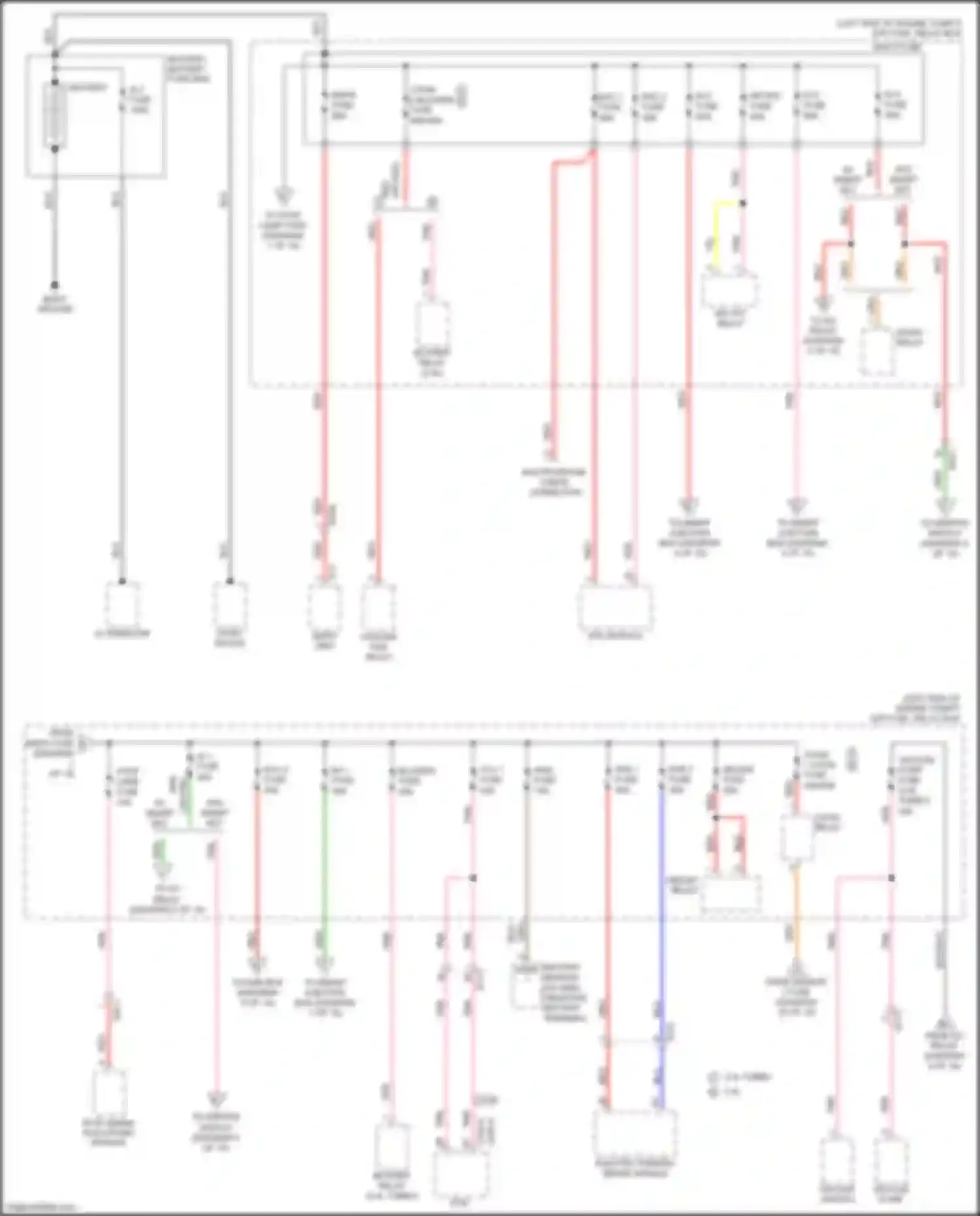 Optima Kia III facelift (2013-2015): Power distribution circuit, except hybrid (1 of 10)