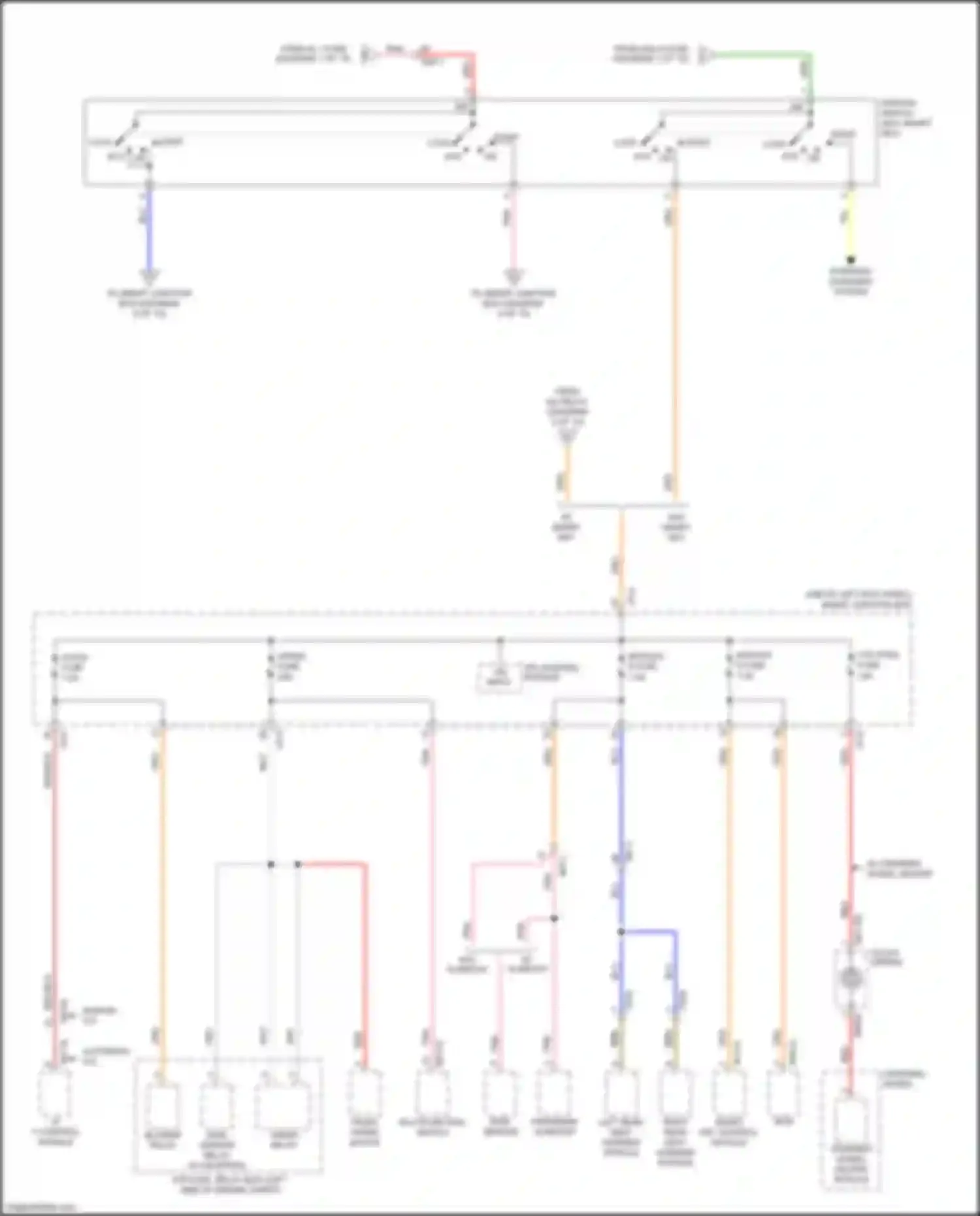 Optima Kia III facelift (2013-2015): Power distribution circuit, except hybrid (9 of 10)