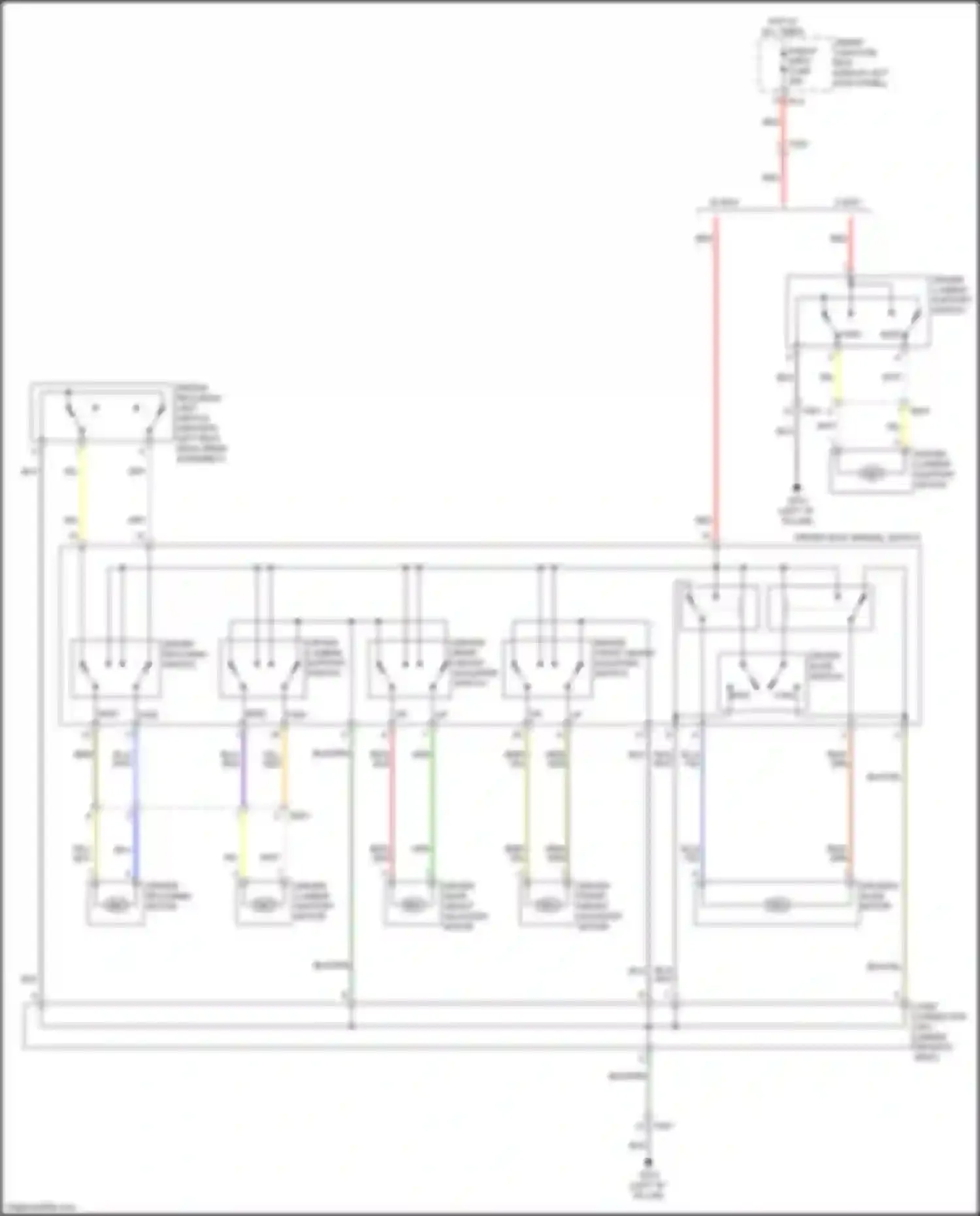 Optima Kia III facelift (2013-2015): Driver power seat circuit