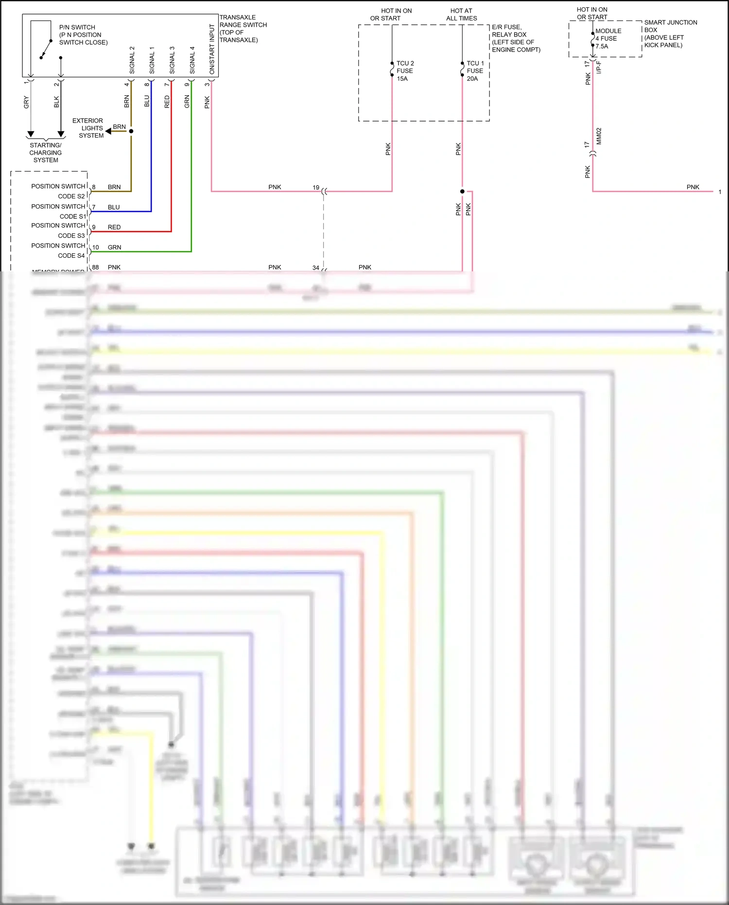 Kia Optima III facelift (2013-2015) blu/wht wiring diagram  (11 of 27)