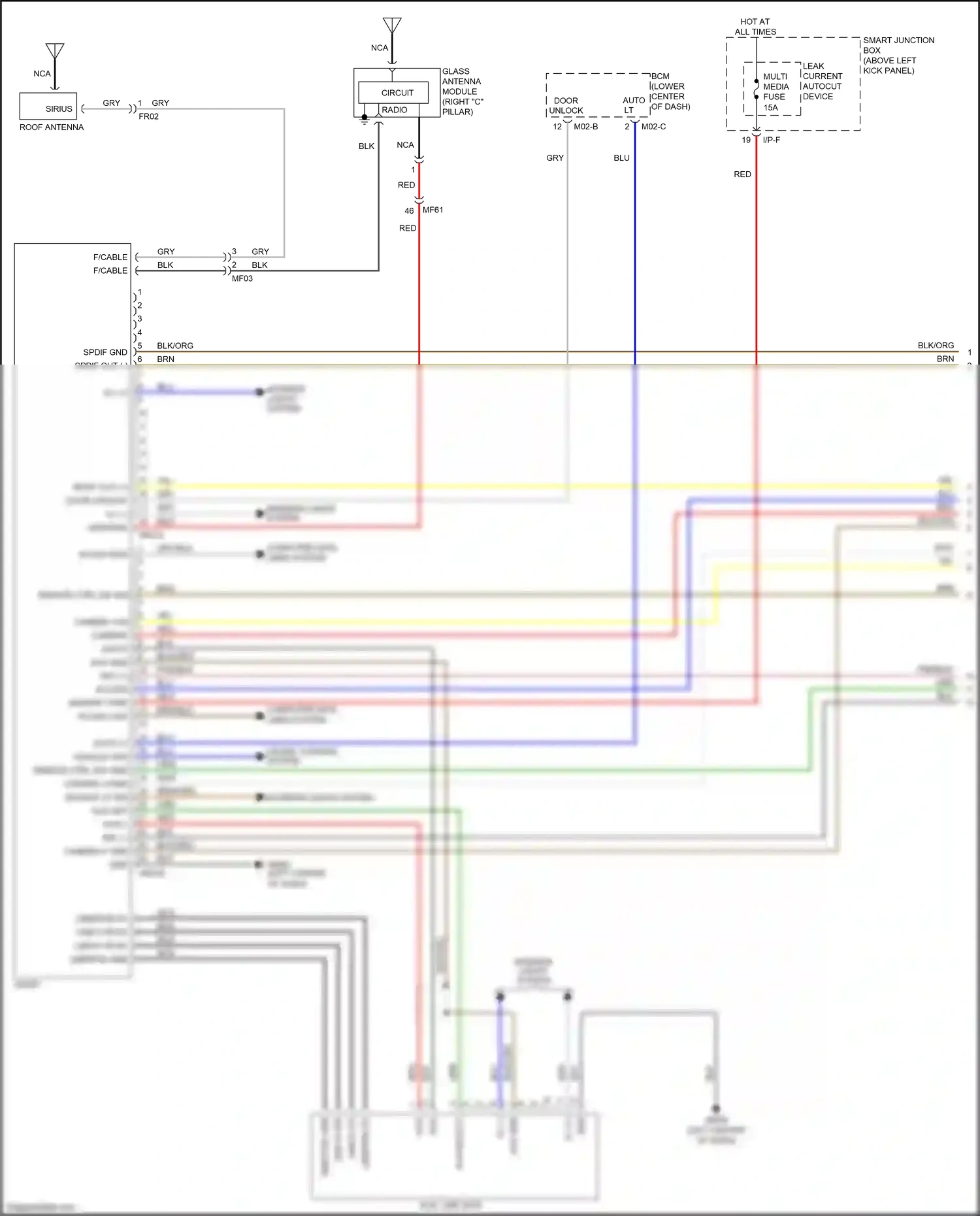 Kia Optima III facelift (2013-2015) camera v/in wiring diagram  (8 of 9)