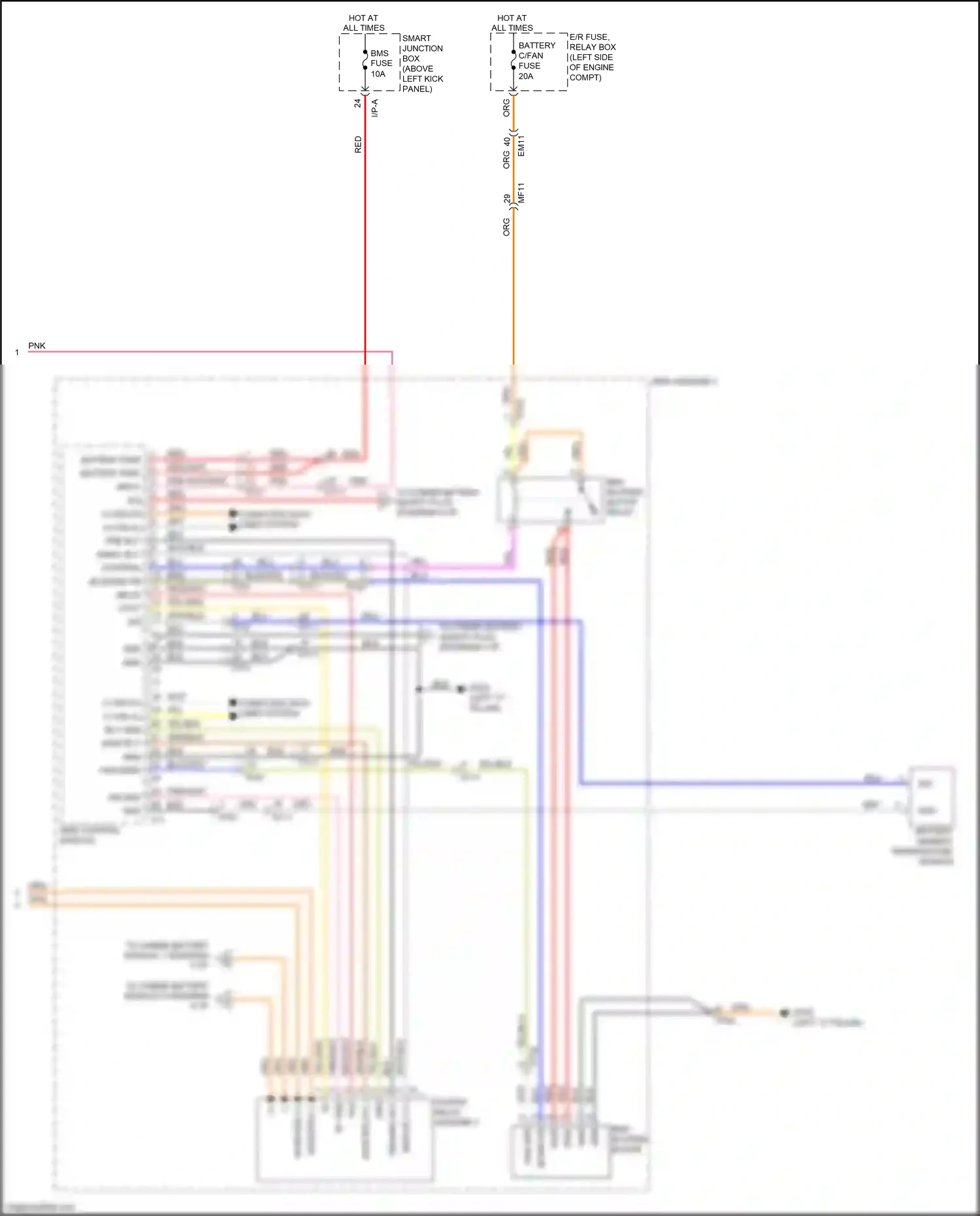 Kia Optima III facelift (2013-2015) control wiring diagram  (4 of 4)