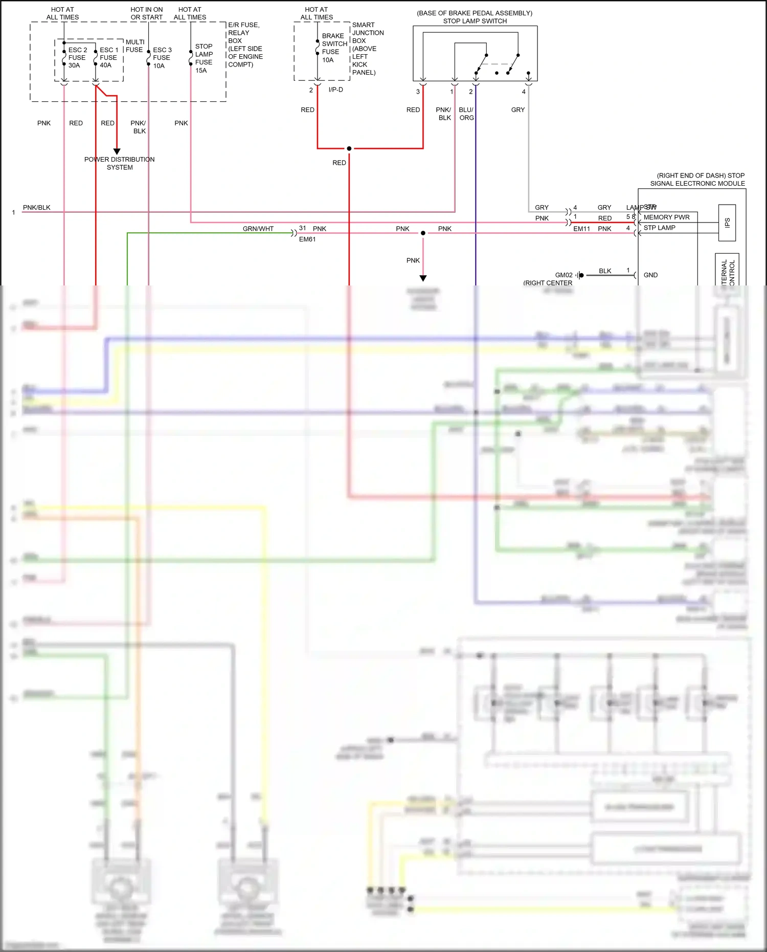 Kia Optima III facelift (2013-2015) control wiring diagram  (2 of 4)