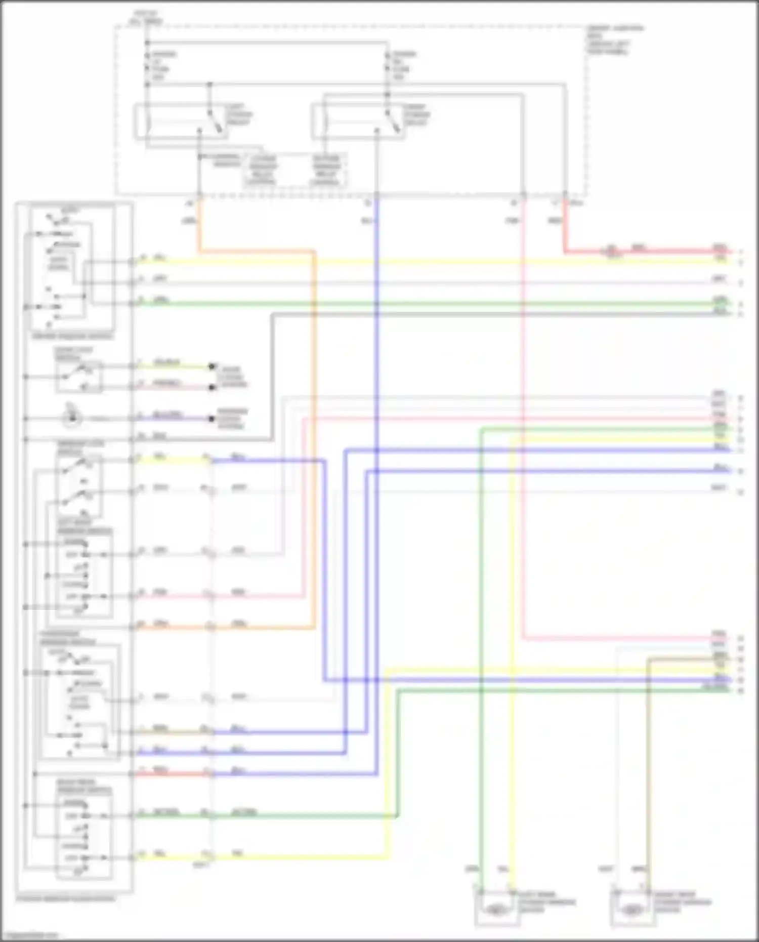 Wiring diagram door locks system for Kia Optima III facelift (2013-2015) (1 of 8)