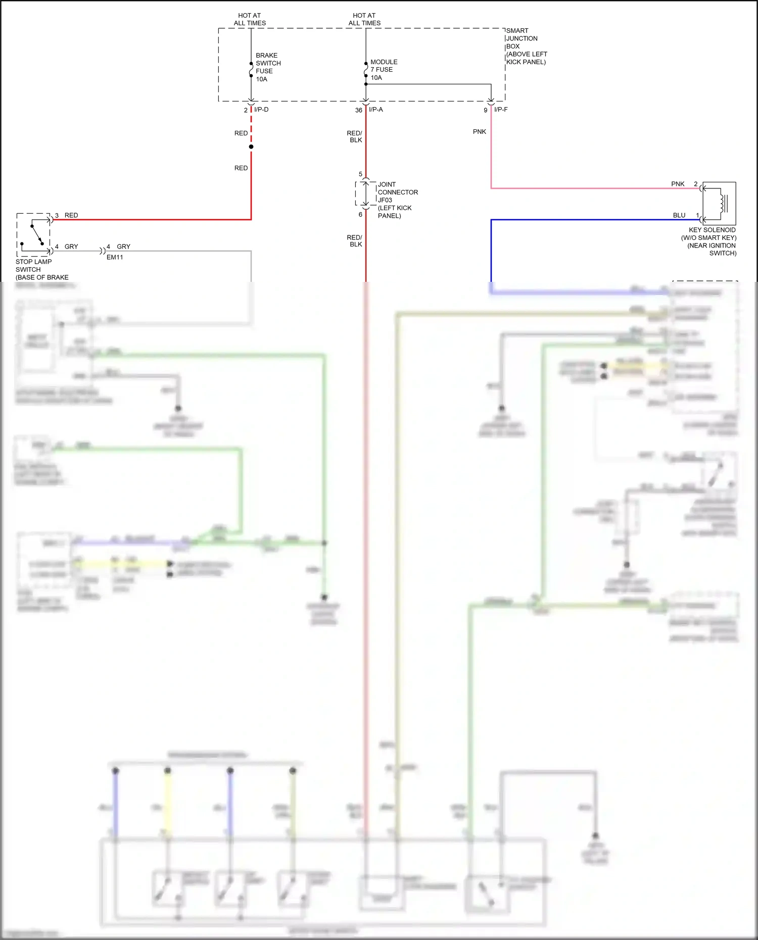 Kia Optima III facelift (2013-2015) down shift wiring diagram  (7 of 11)