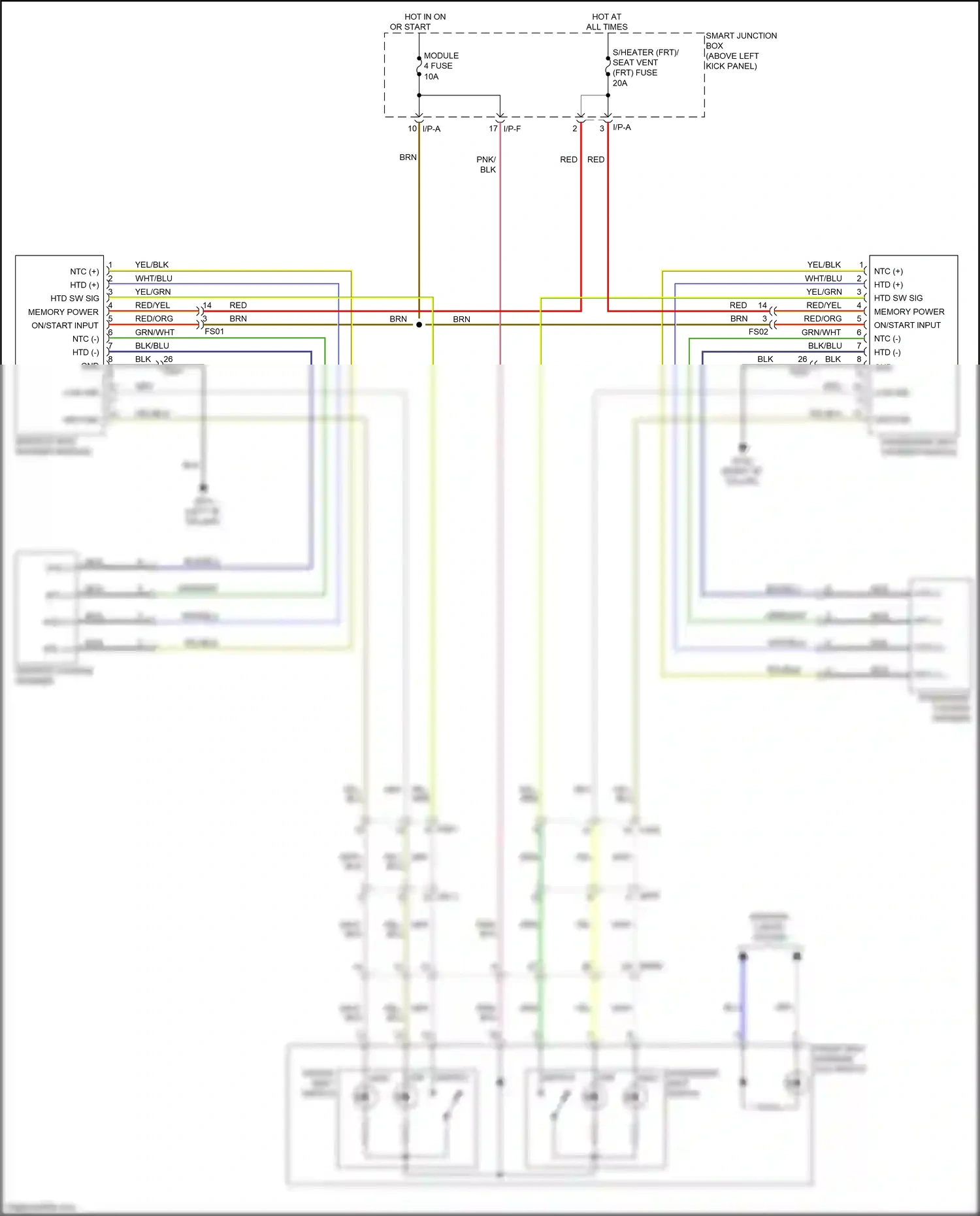 Kia Optima III facelift (2013-2015) driver's seat warmer module wiring diagram  (1 of 1)