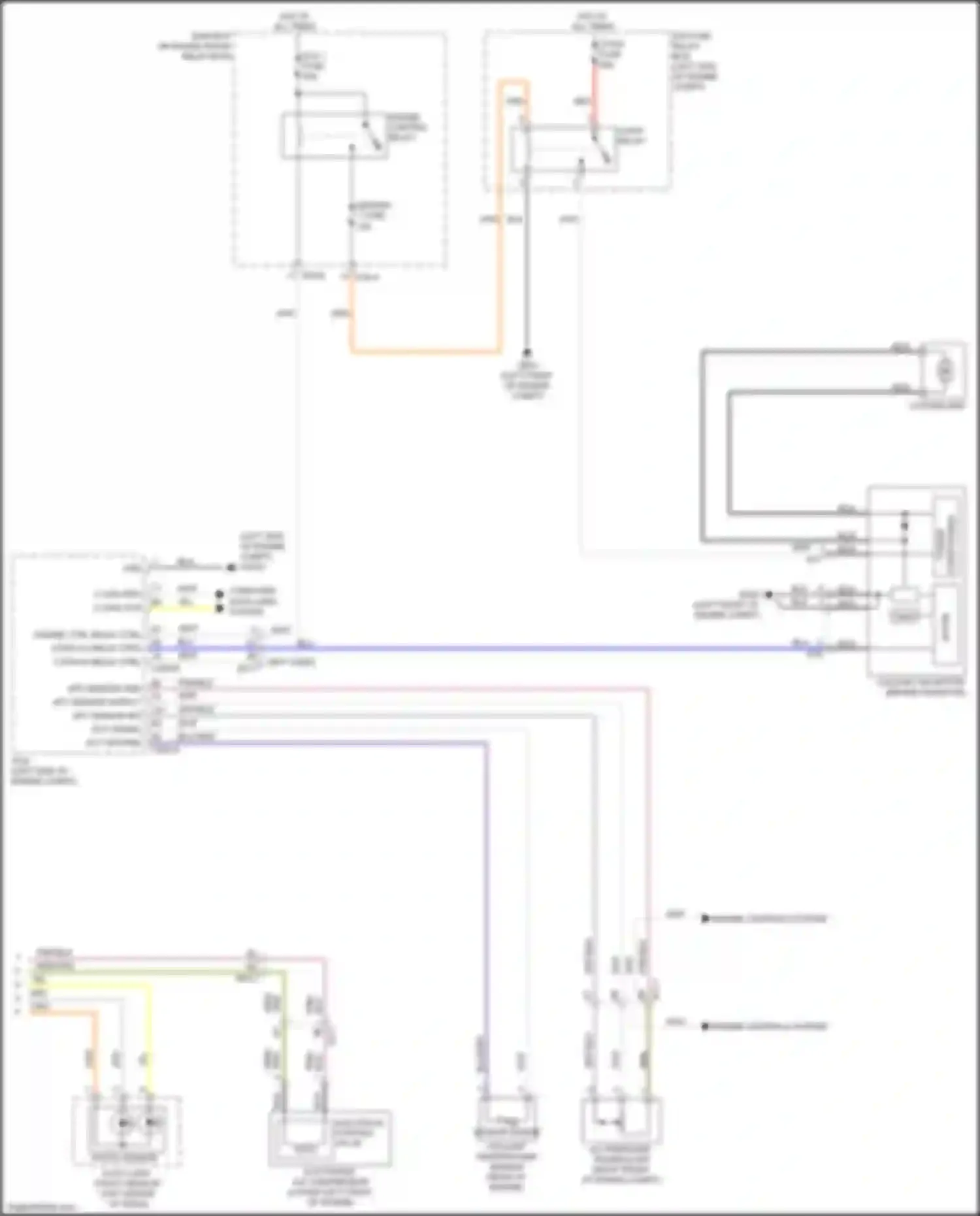 Wiring diagram engine ctrl relay ctrl c/fan lo relay ctrl c/fan hi relay ctrl for Kia Optima III facelift (2013-2015) (3 of 5)