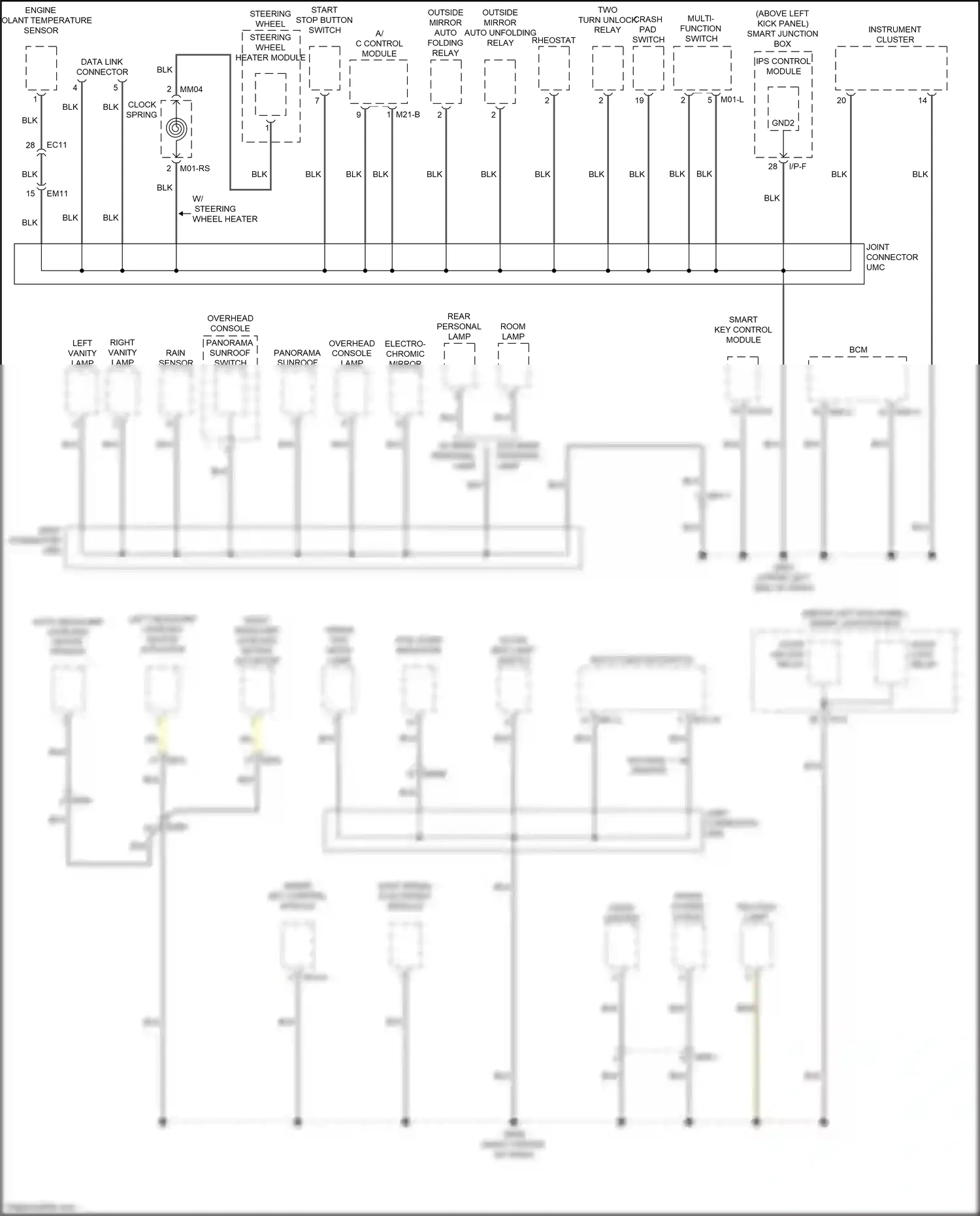 Kia Optima III facelift (2013-2015) front power outlet wiring diagram  (2 of 4)