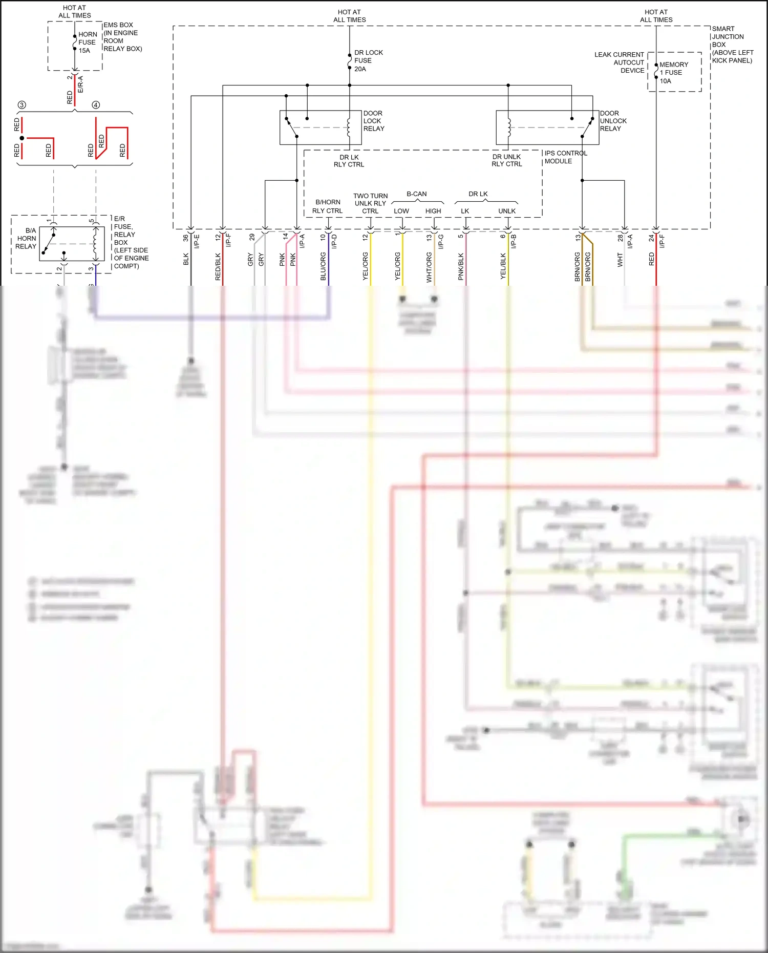 Kia Optima III facelift (2013-2015) high low wiring diagram  (6 of 17)
