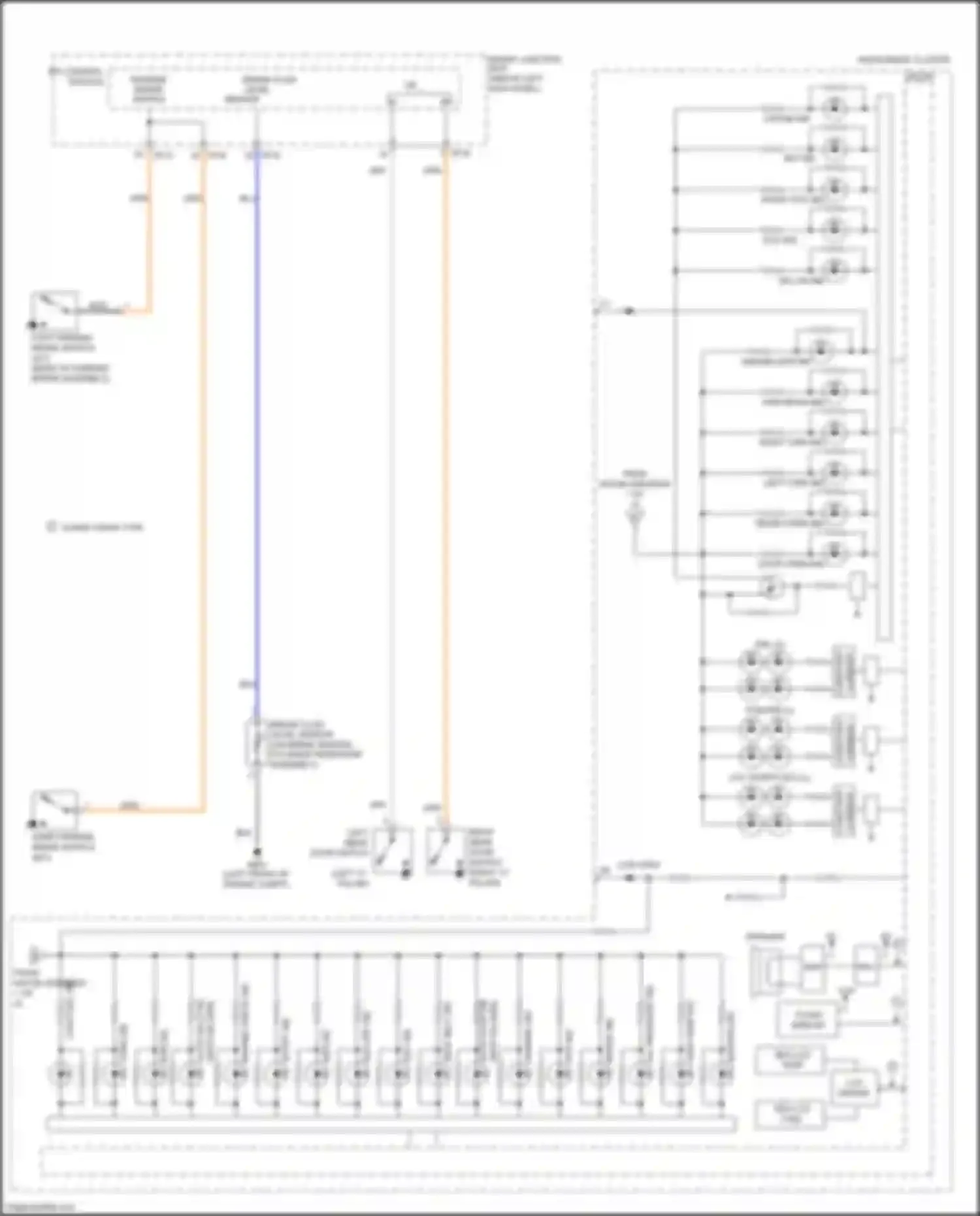 Wiring diagram left "c" pillar) for Kia Optima III facelift (2013-2015) (4 of 26)