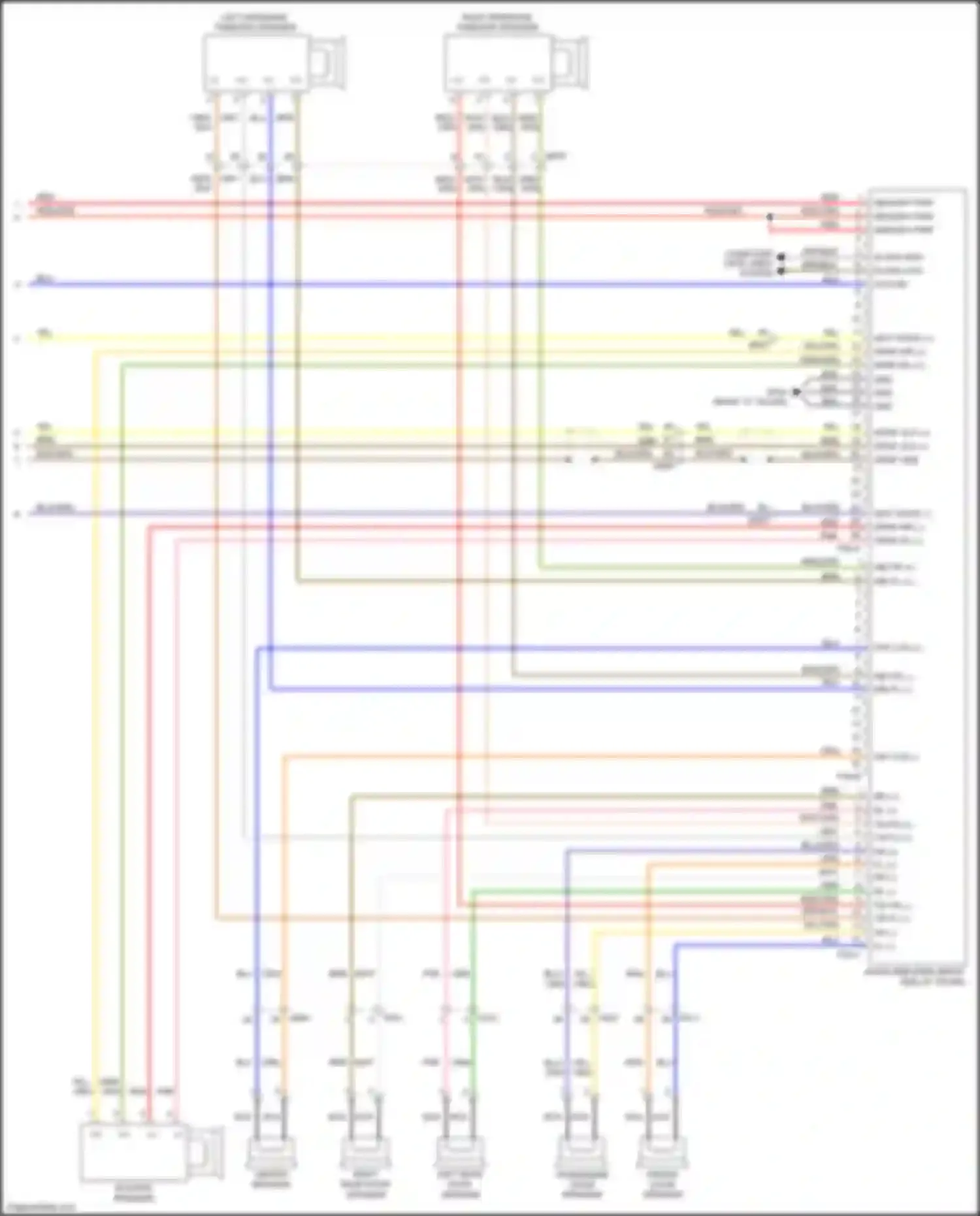 Wiring diagram left midrange tweeter speaker for Kia Optima III facelift (2013-2015) (2 of 5)