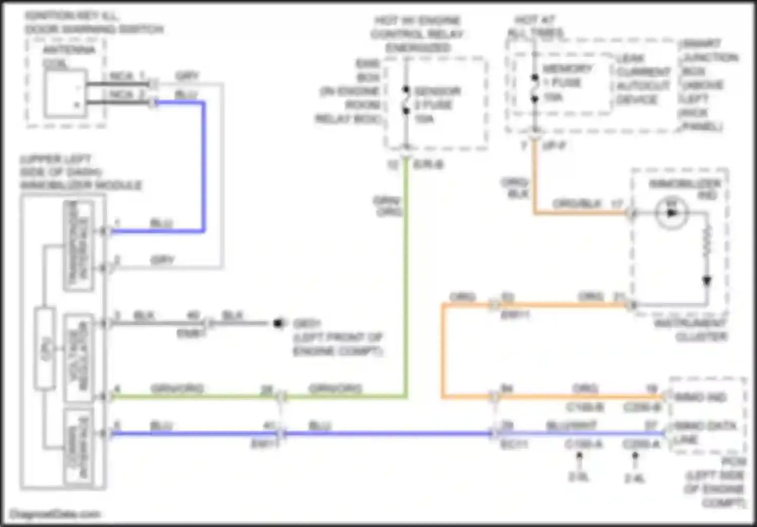 Wiring diagram memory 1 fuse for Kia Optima III facelift (2013-2015) (5 of 39)