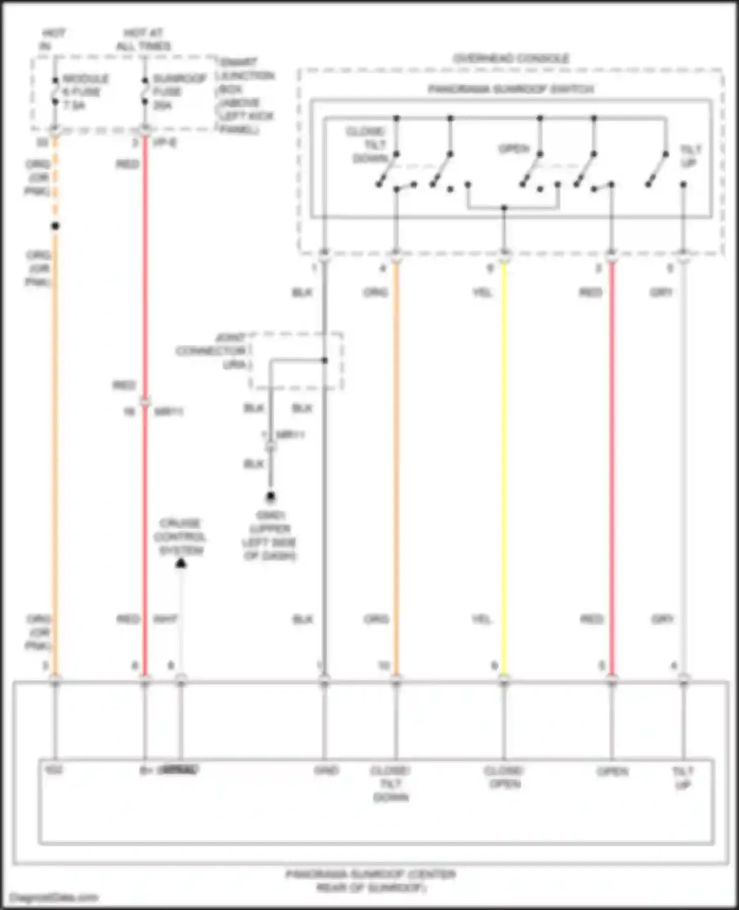 Wiring diagram module 6 fuse for Kia Optima III facelift (2013-2015) (5 of 9)