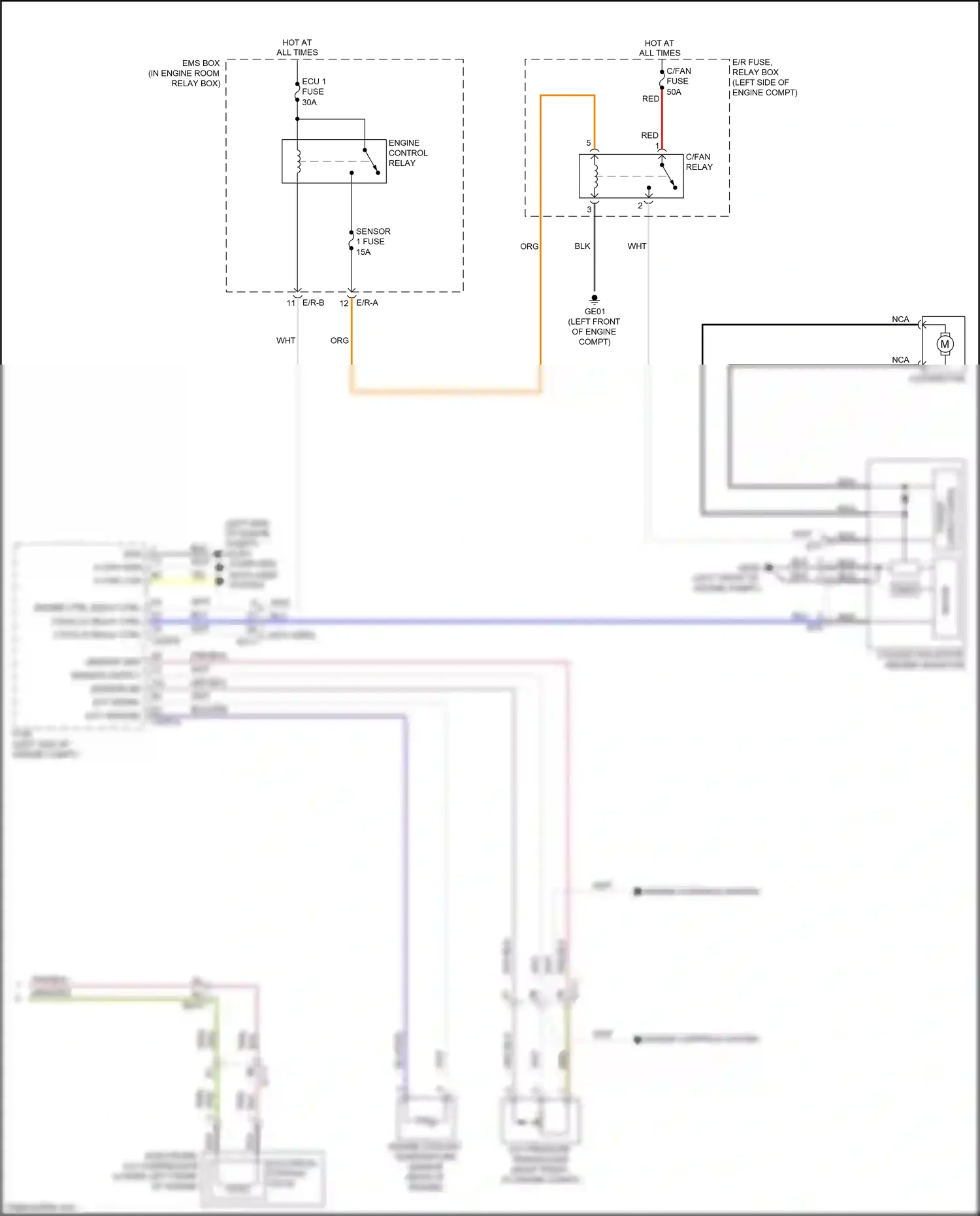 Kia Optima III facelift (2013-2015) org/ grn wiring diagram  (1 of 5)