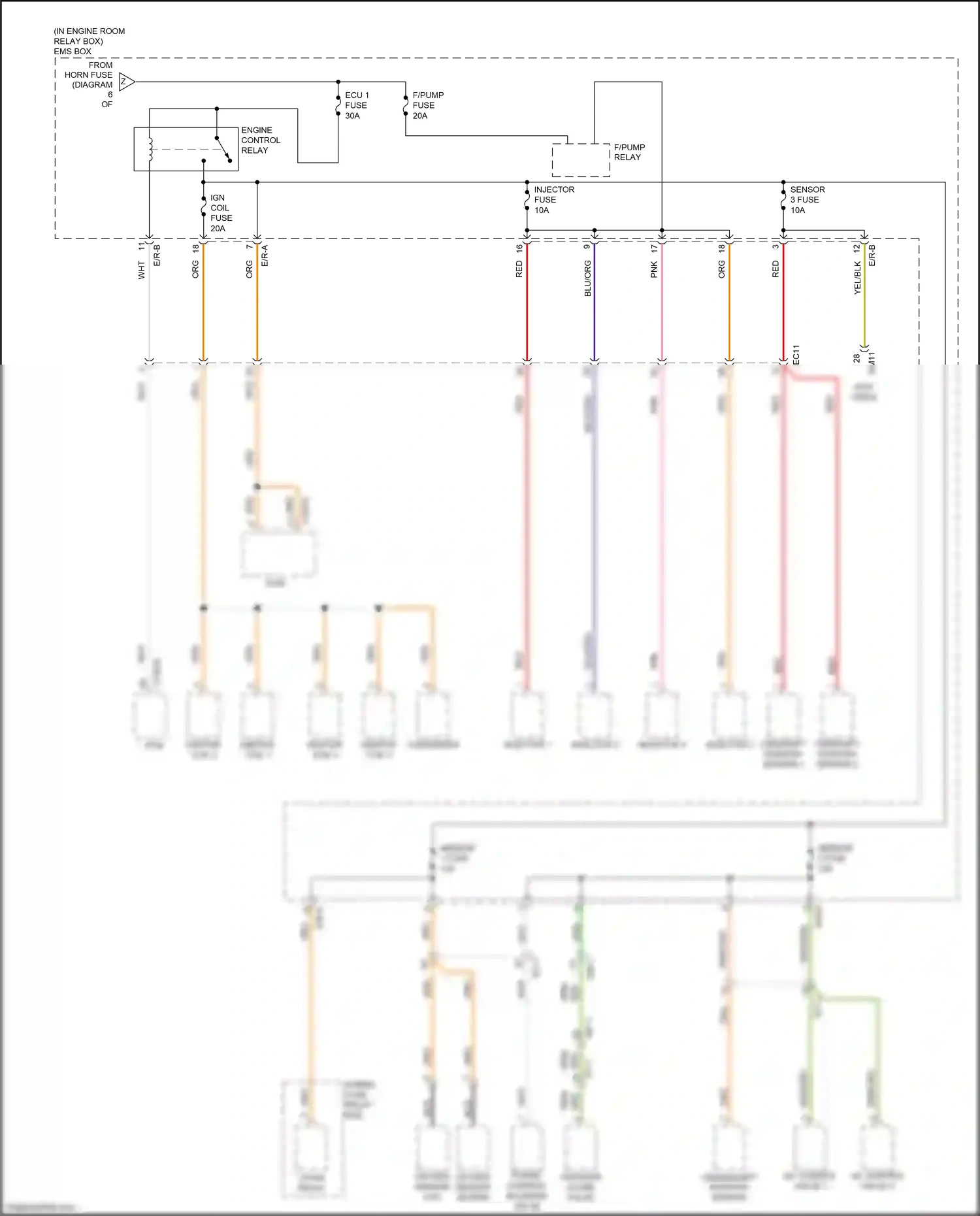 Kia Optima III facelift (2013-2015) oxygen sensor (down) wiring diagram  (2 of 5)