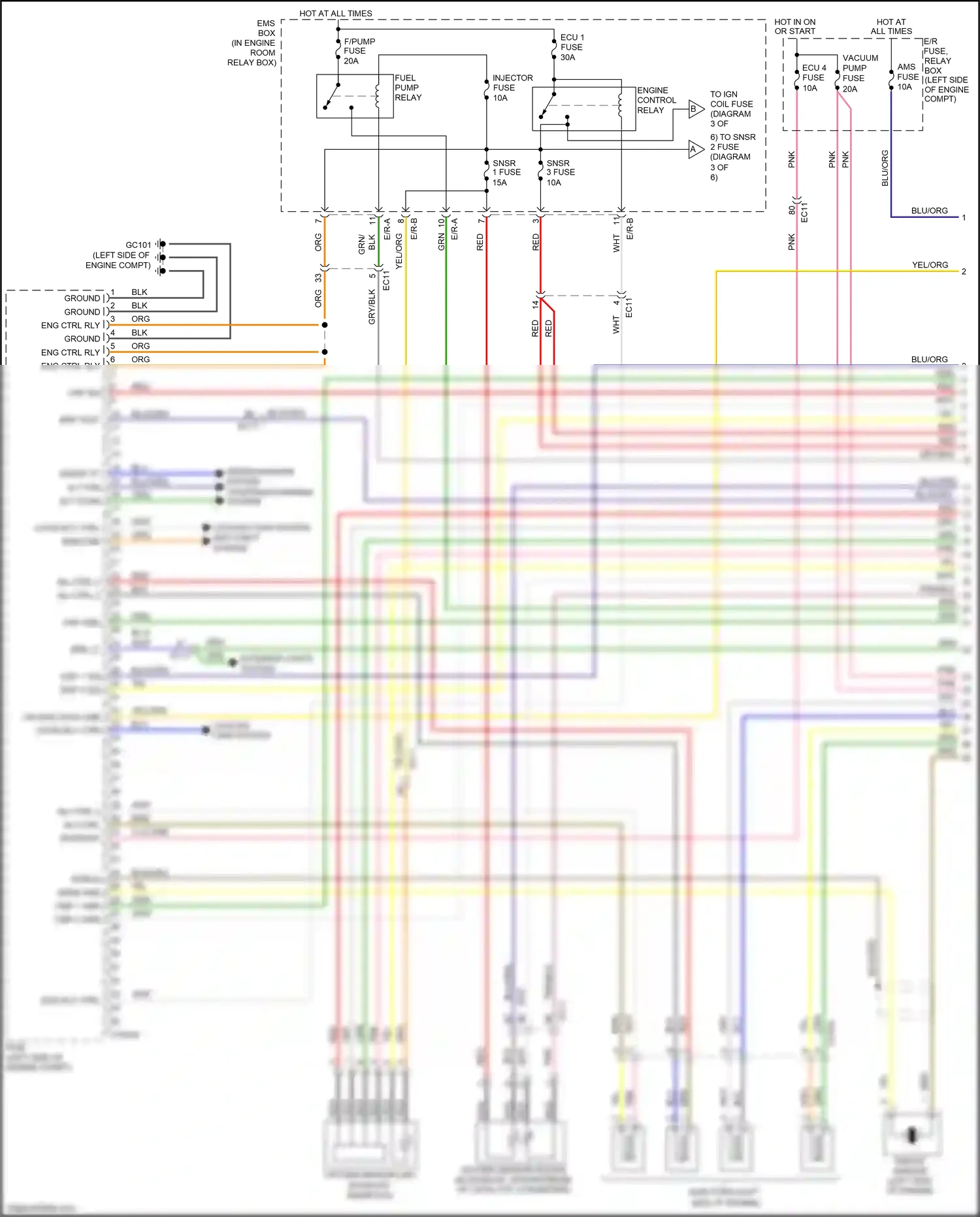 Kia Optima III facelift (2013-2015) oxygen sensor (down) wiring diagram  (3 of 5)