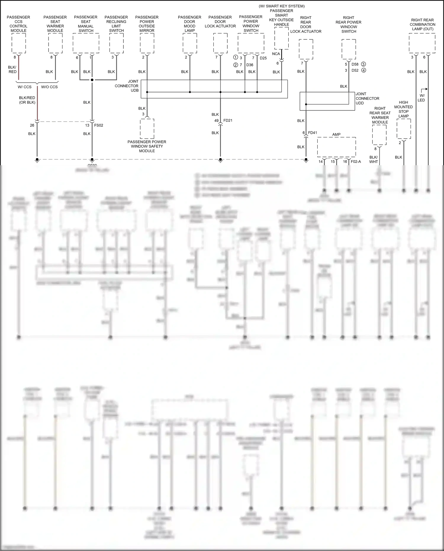 Kia Optima III facelift (2013-2015) passenger seat warmer module wiring diagram  (2 of 7)