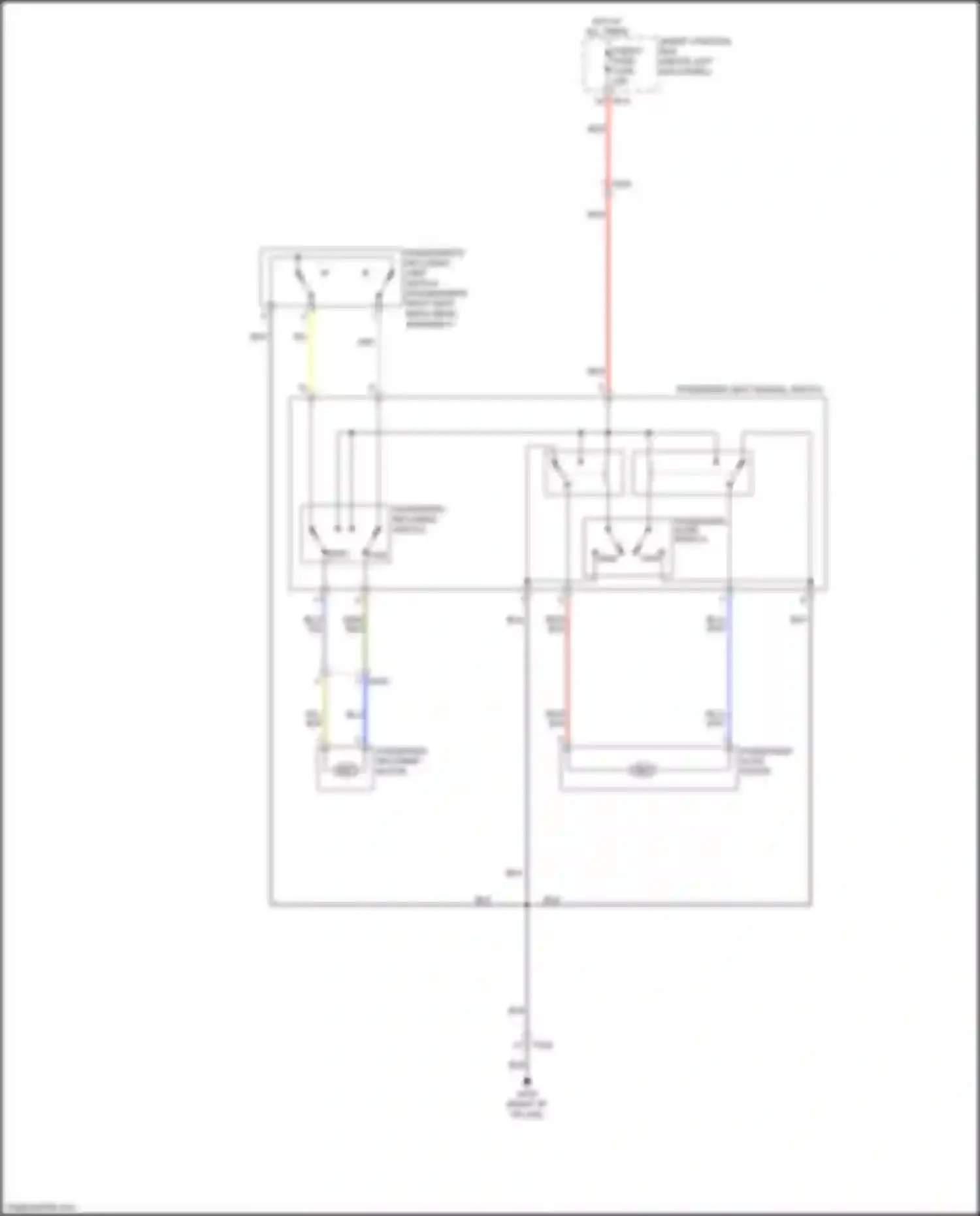 Wiring diagram p/seat pass fuse for Kia Optima III facelift (2013-2015) (1 of 3)