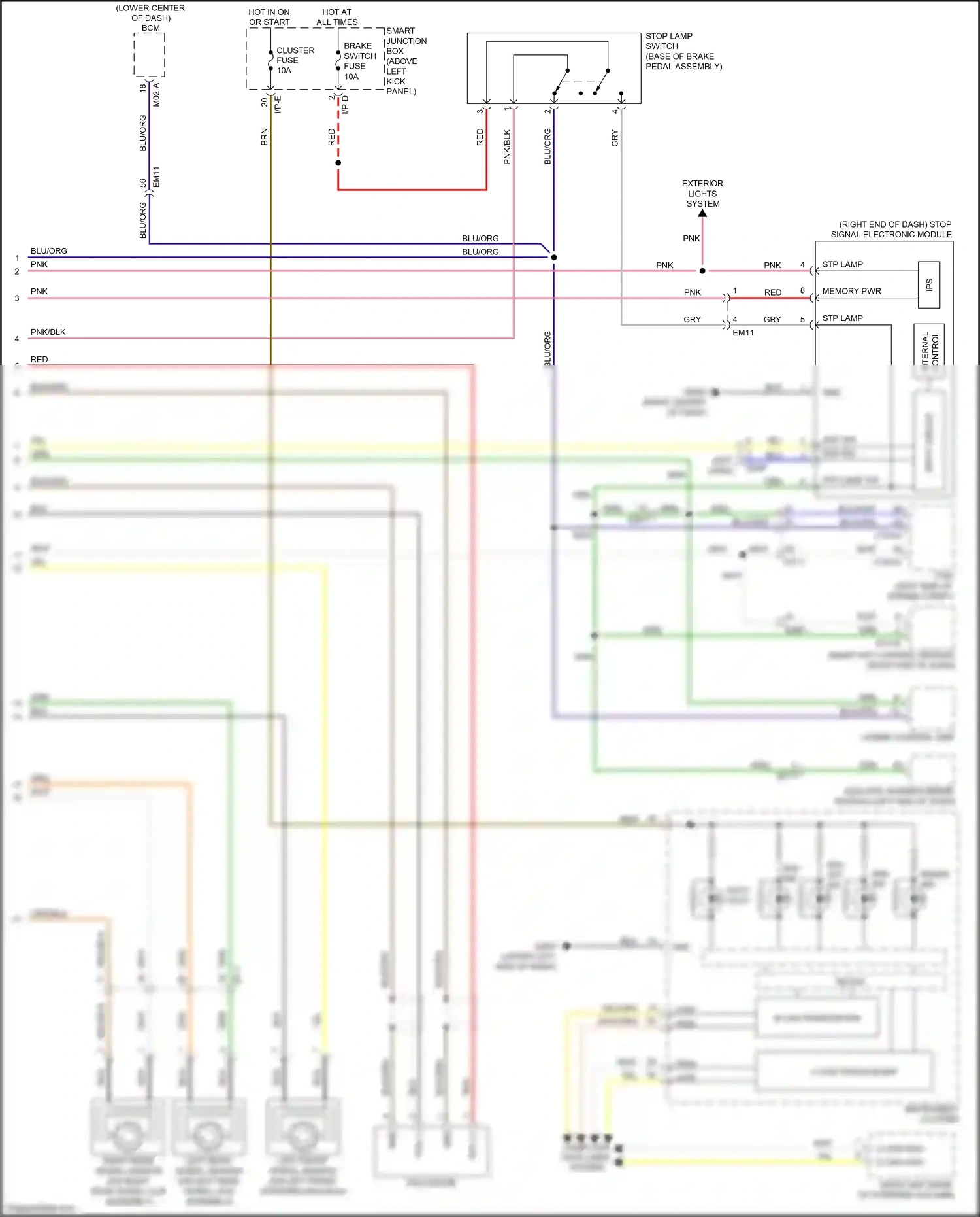 Kia Optima III facelift (2013-2015) psu motor wiring diagram  (1 of 1)