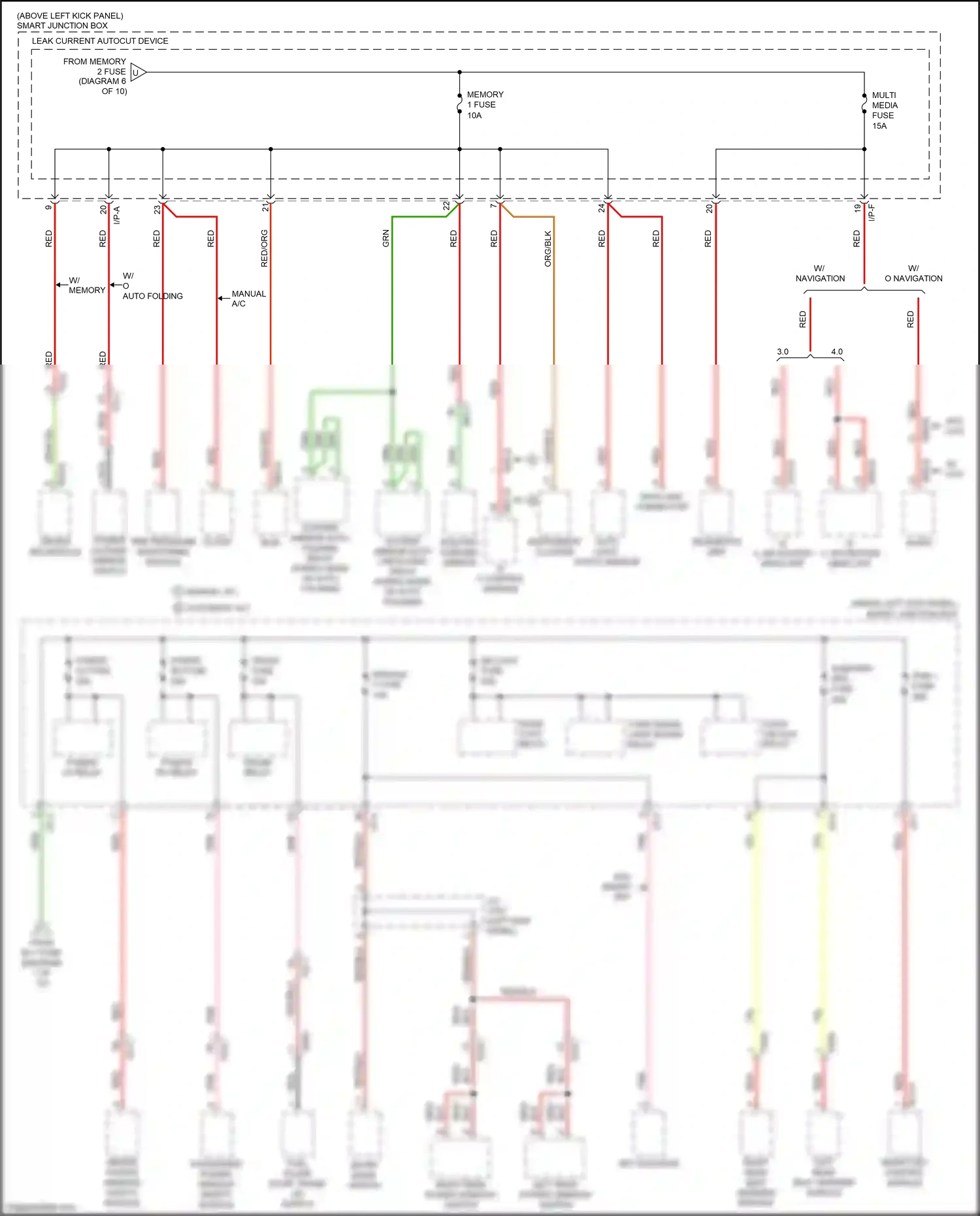 Kia Optima III facelift (2013-2015) red wiring diagram  (66 of 217)