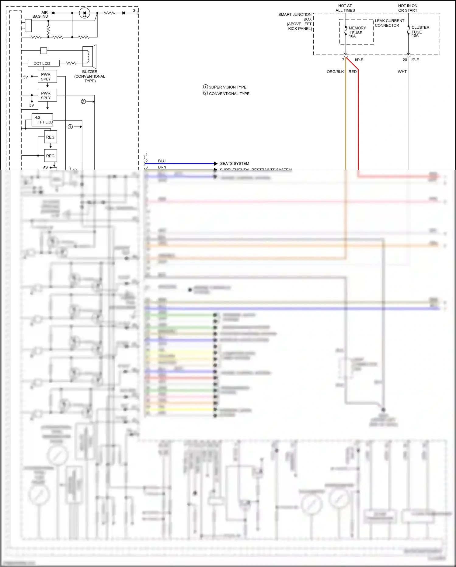 Kia Optima III facelift (2013-2015) red wiring diagram  (38 of 217)