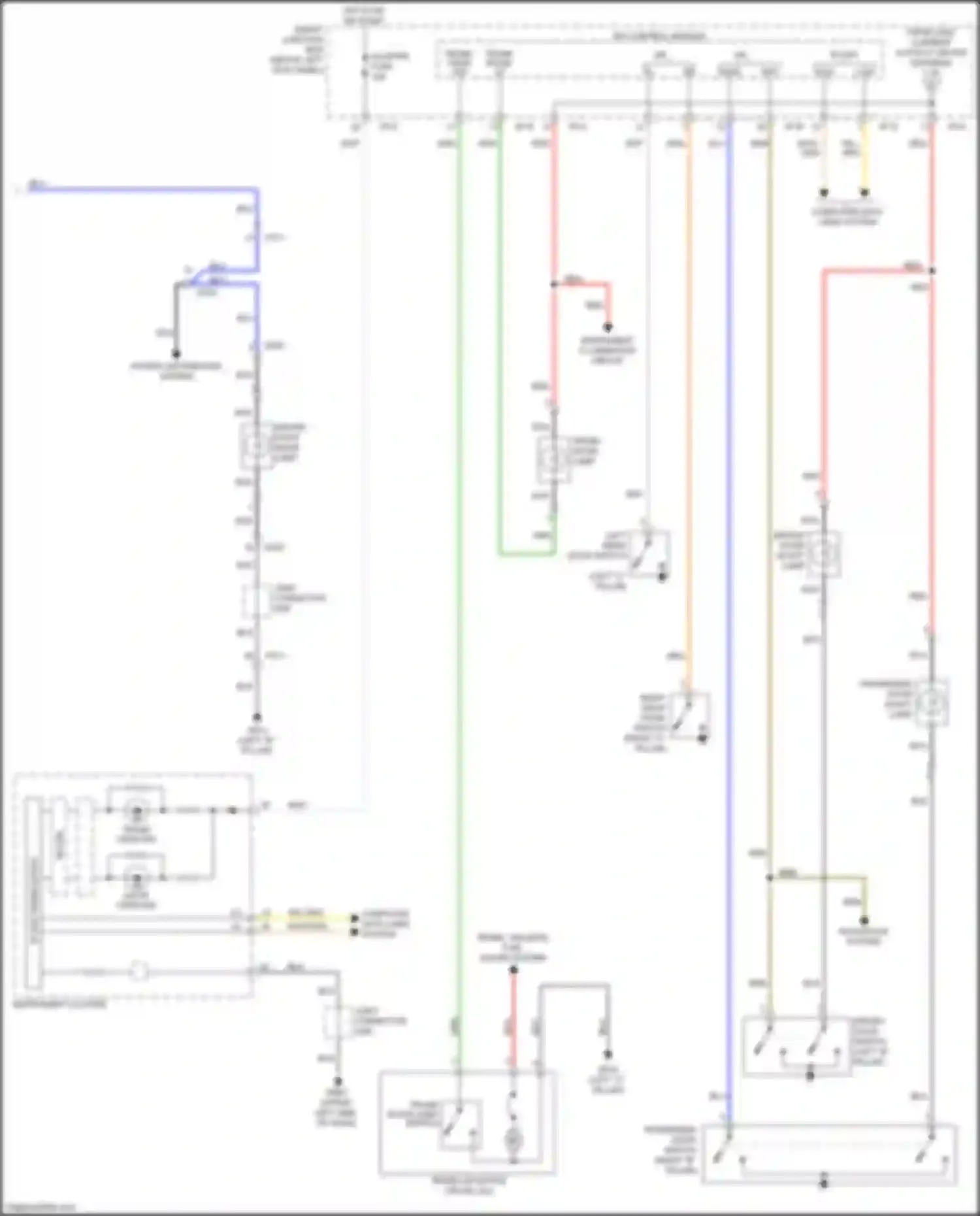 Wiring diagram scuff lamp for Kia Optima III facelift (2013-2015) (1 of 1)