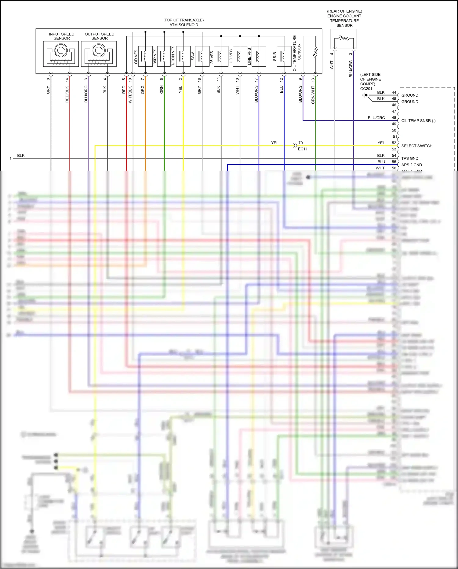 Kia Optima III facelift (2013-2015) transmission system wiring diagram  (4 of 5)