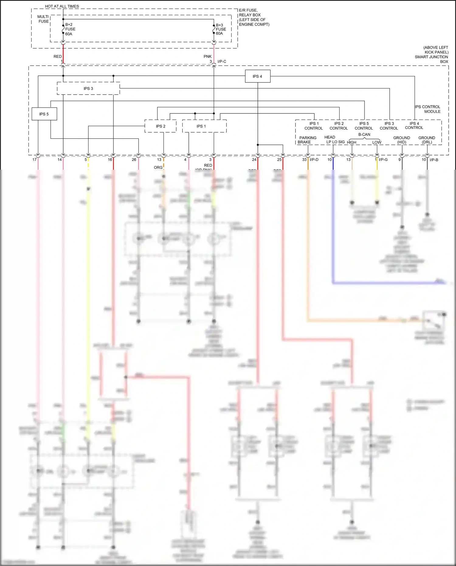 Kia Optima III facelift (2013-2015) w/ hid wiring diagram  (1 of 6)
