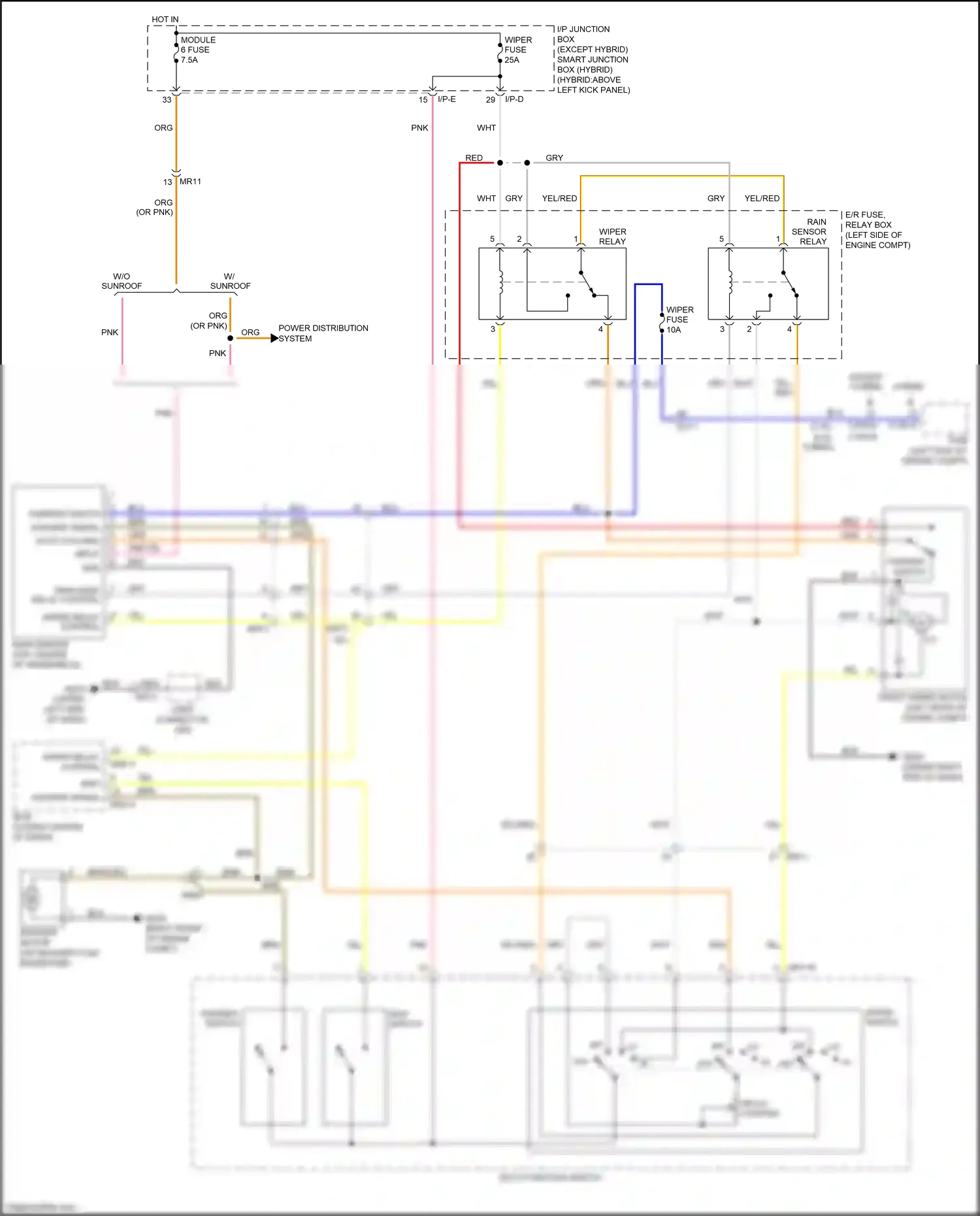 Kia Optima III facelift (2013-2015) washer switch wiring diagram  (4 of 4)