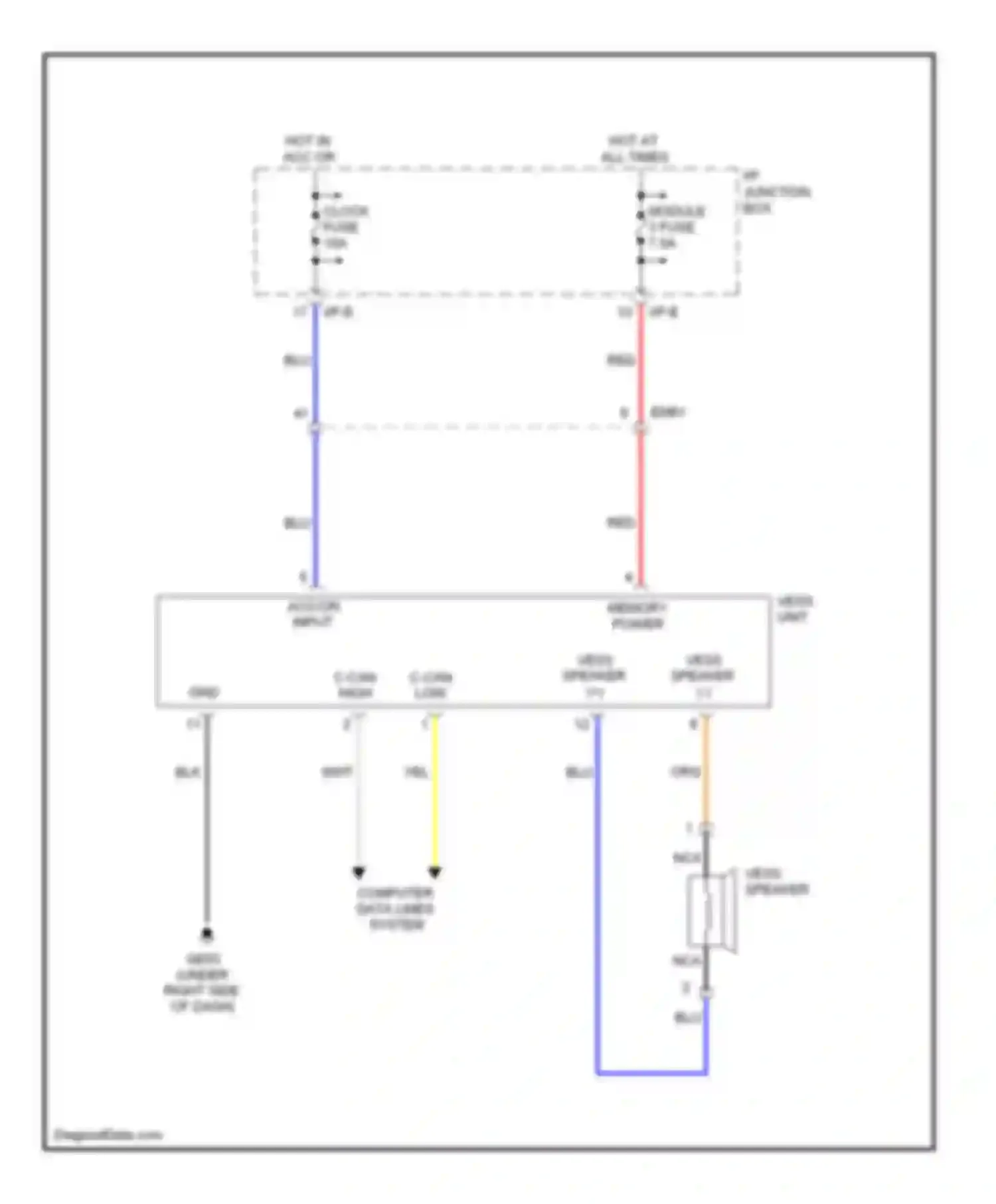 Optima Kia III (2010-2013): Wiring diagram engine performance 2.4l hybrid, virtual engine sound system circuit