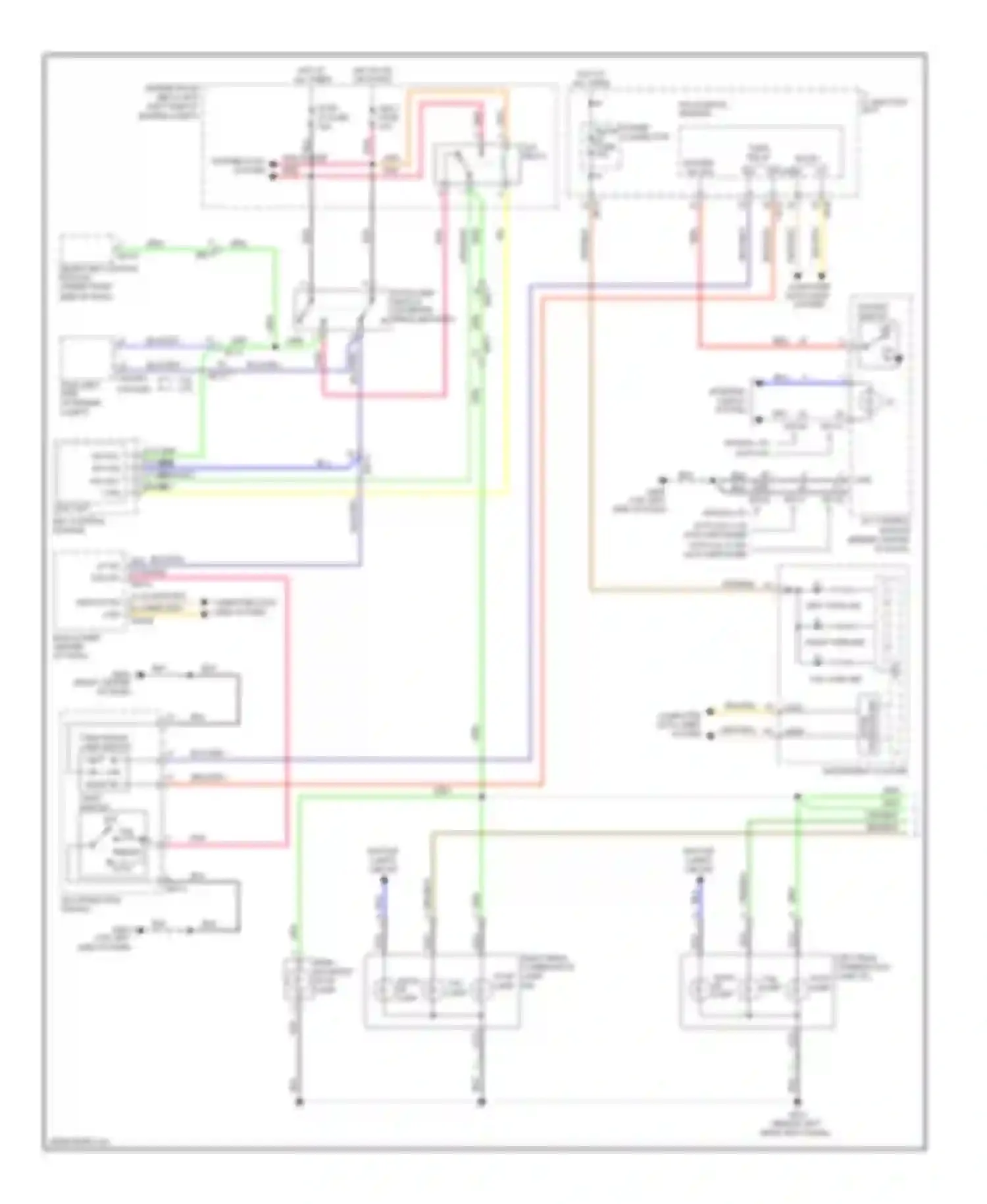 Optima Kia III (2010-2013): Exterior lamps circuit, except hybrid (1 of 2)