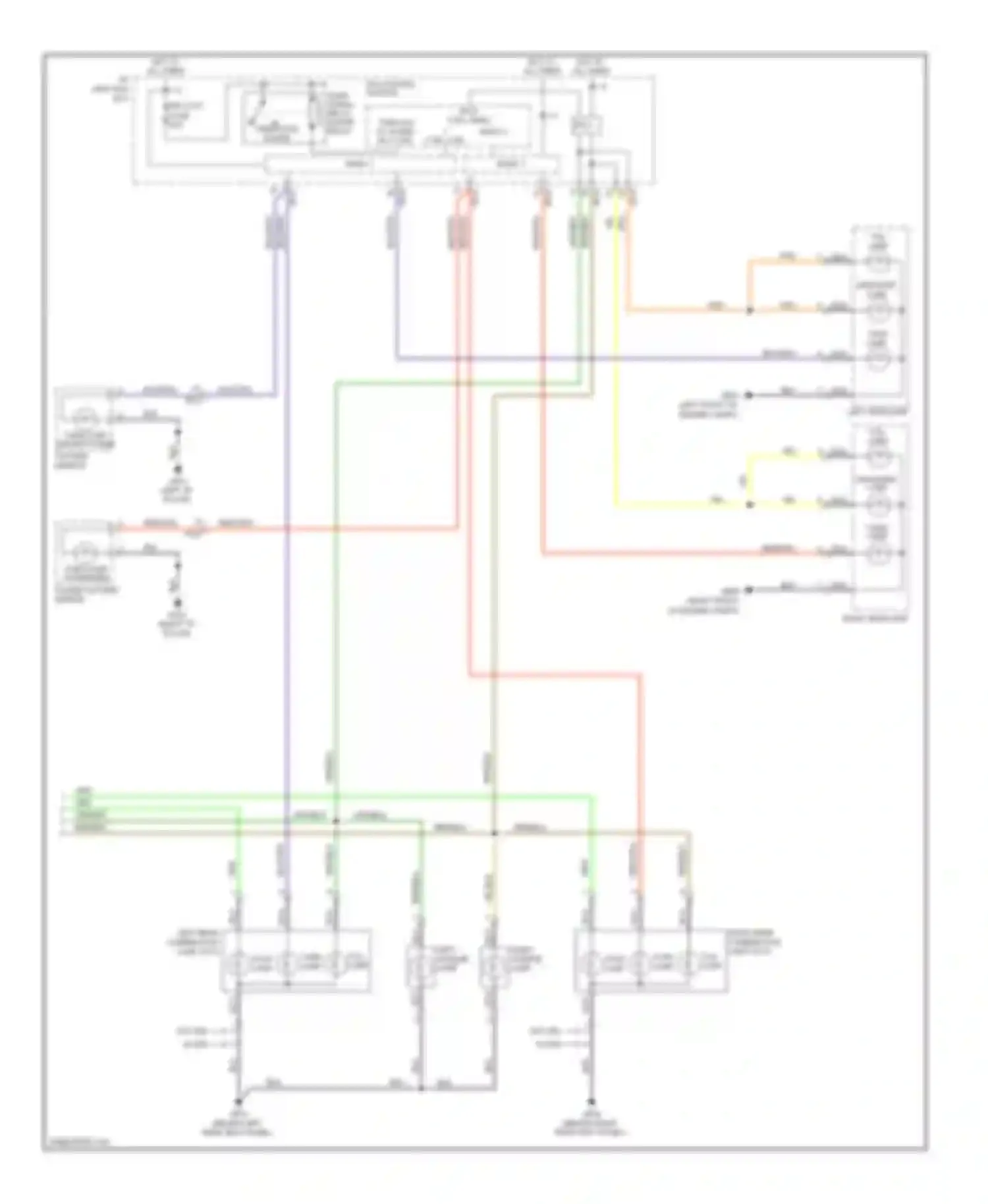 Optima Kia III (2010-2013): Exterior lamps circuit, except hybrid (2 of 2)