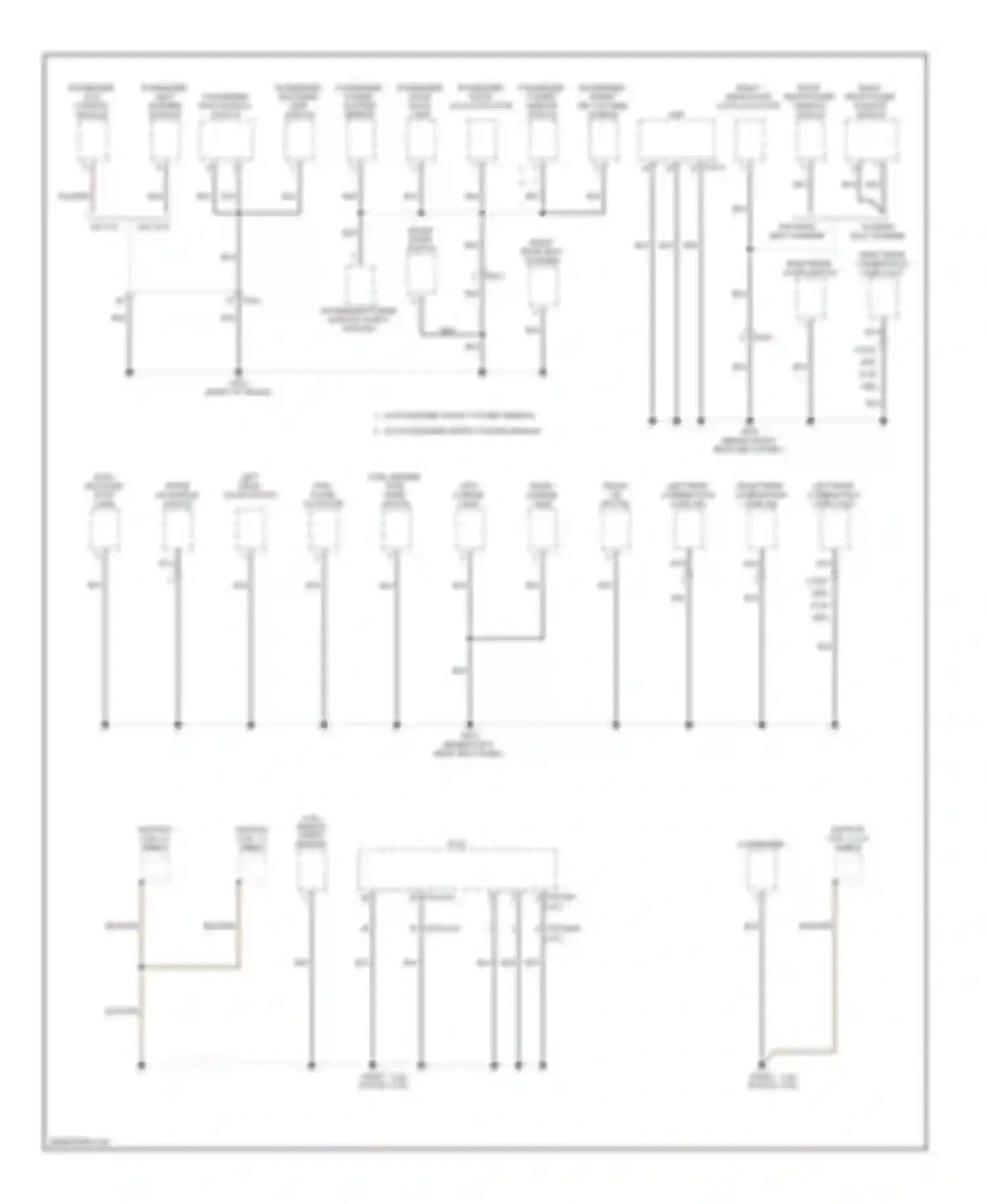 Optima Kia III (2010-2013): Ground distribution circuit, except hybrid (3 of 3)