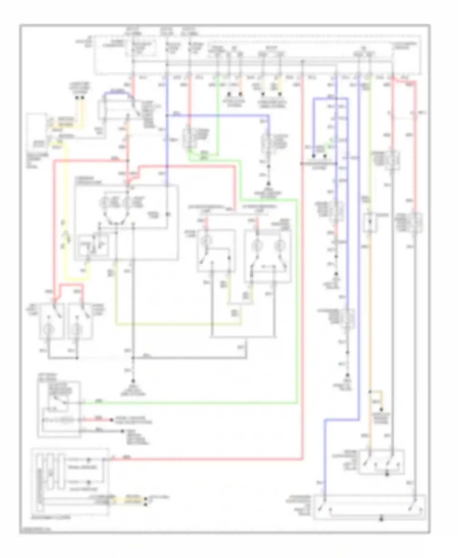 Optima Kia III (2010-2013): Courtesy lamps circuit, hybrid