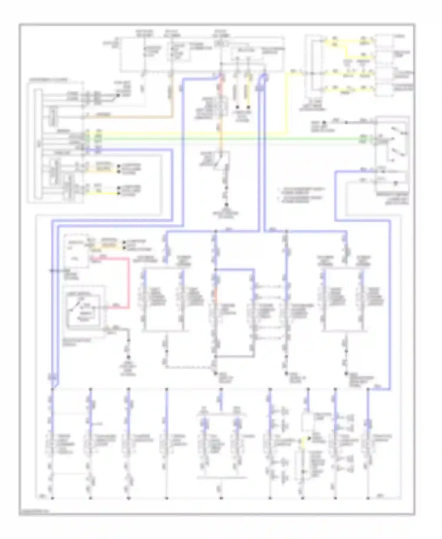 Optima Kia III (2010-2013): Instrument illumination circuit, except hybrid