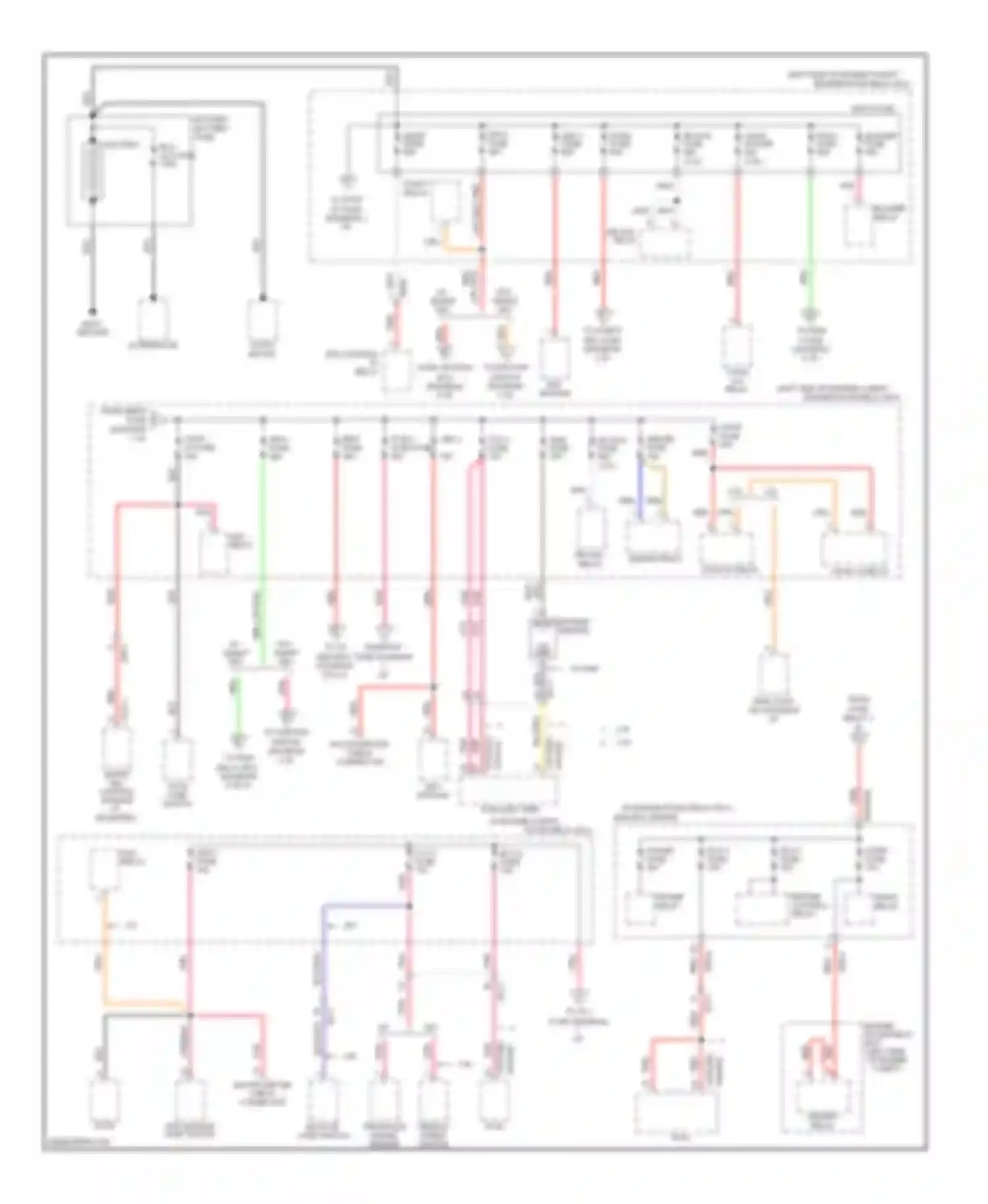 Optima Kia III (2010-2013): Power distribution circuit, except hybrid (1 of 6)