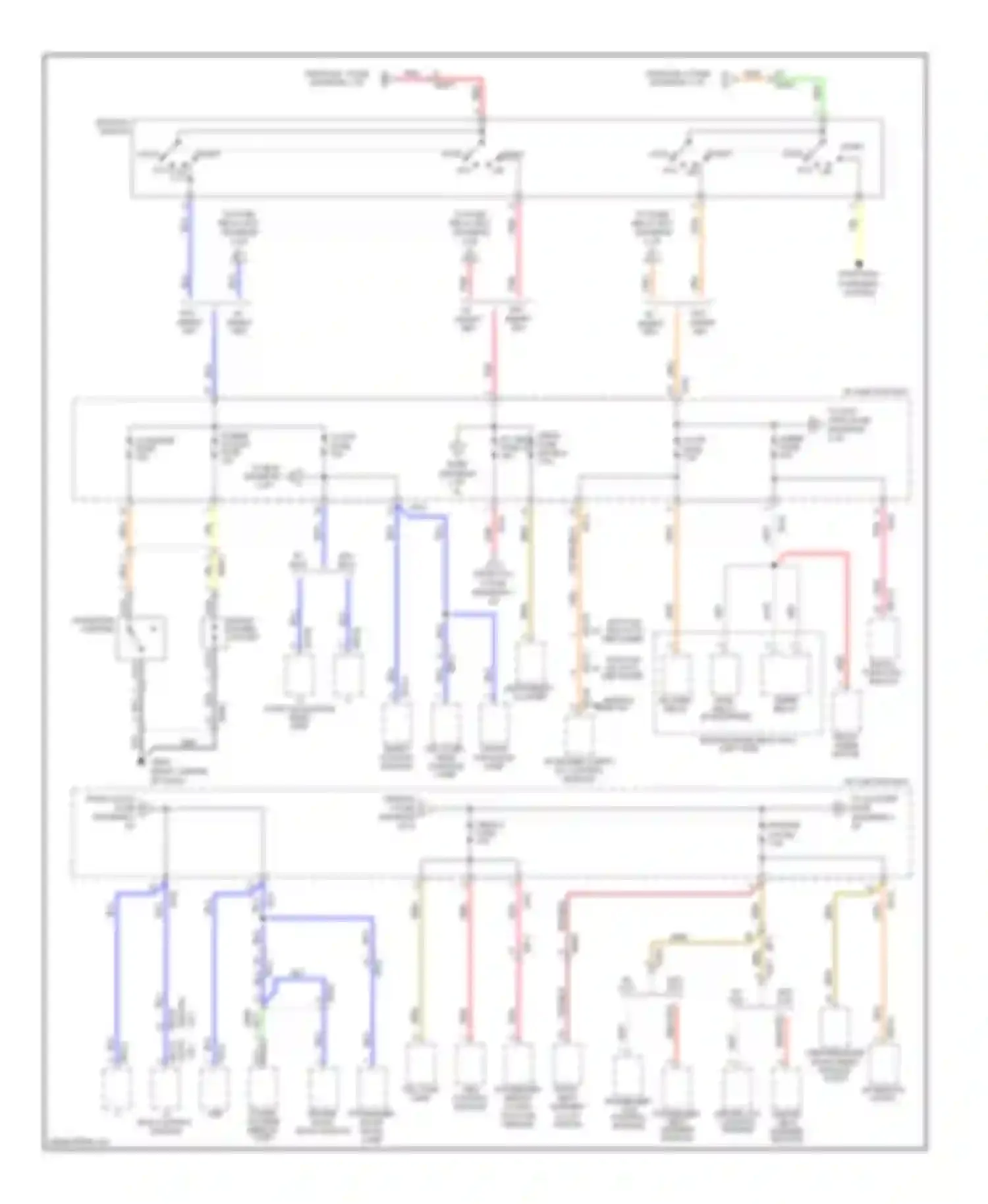 Optima Kia III (2010-2013): Power distribution circuit, except hybrid (2 of 6)