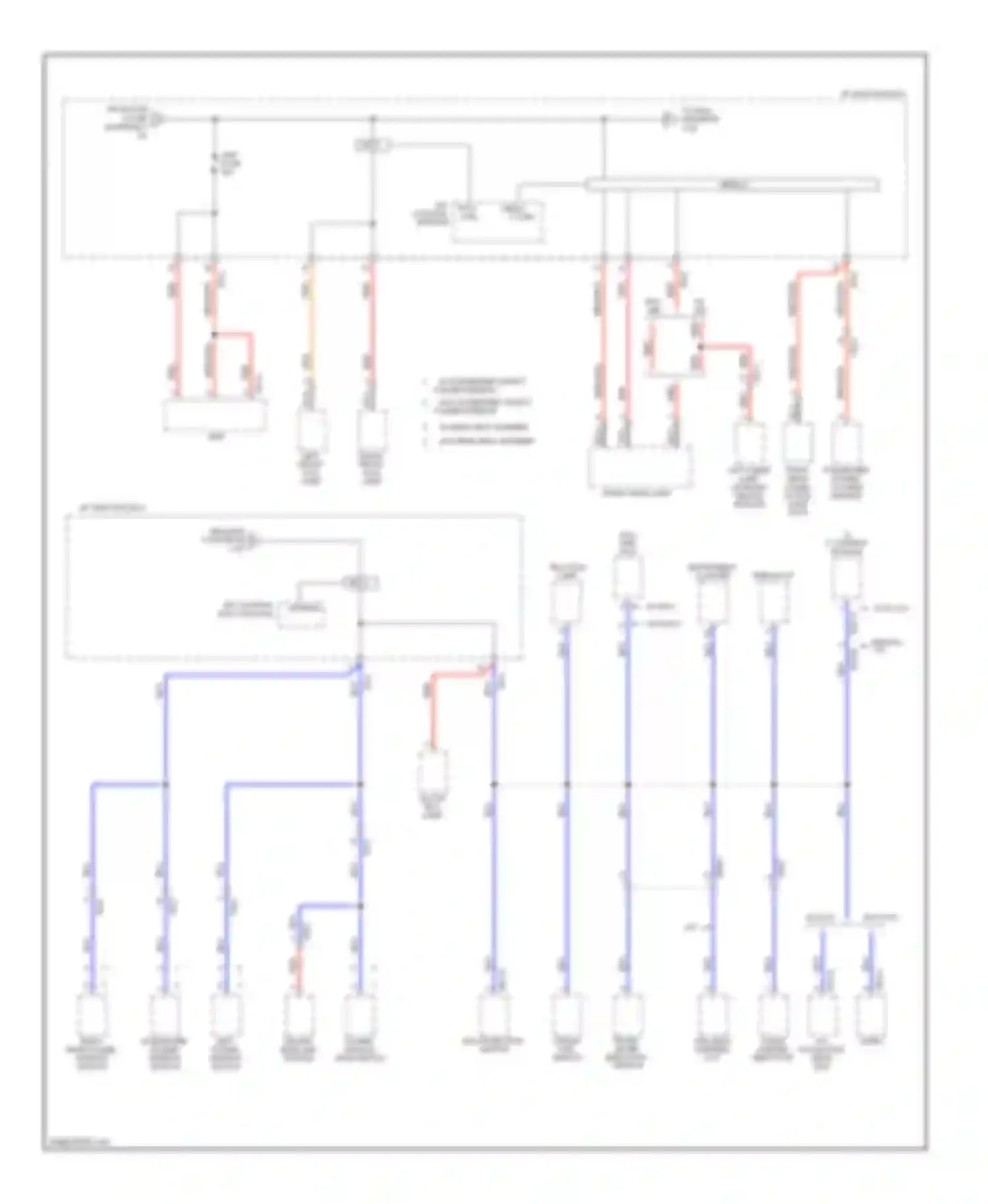 Optima Kia III (2010-2013): Power distribution circuit, except hybrid (4 of 6)