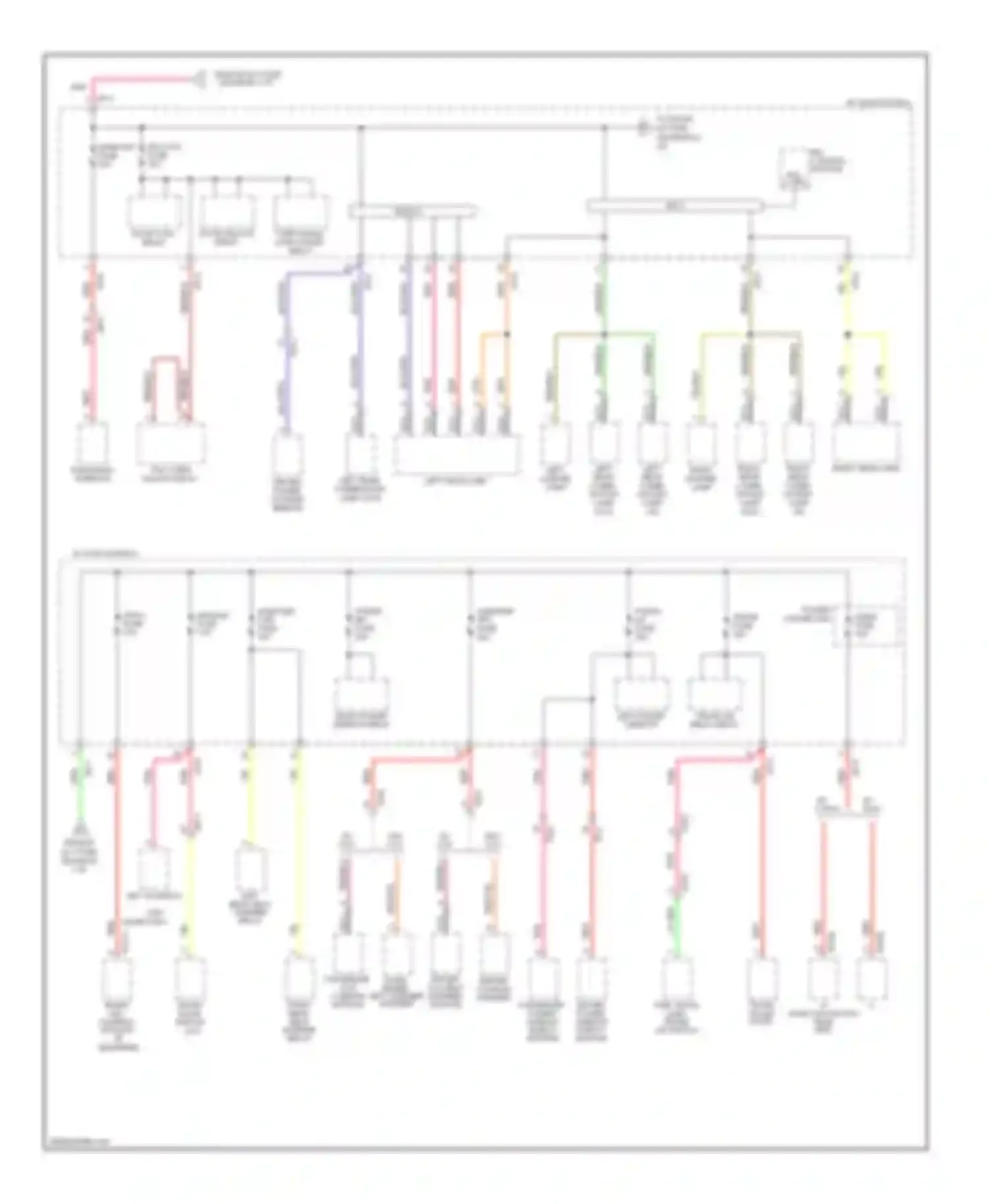 Optima Kia III (2010-2013): Power distribution circuit, except hybrid (5 of 6)