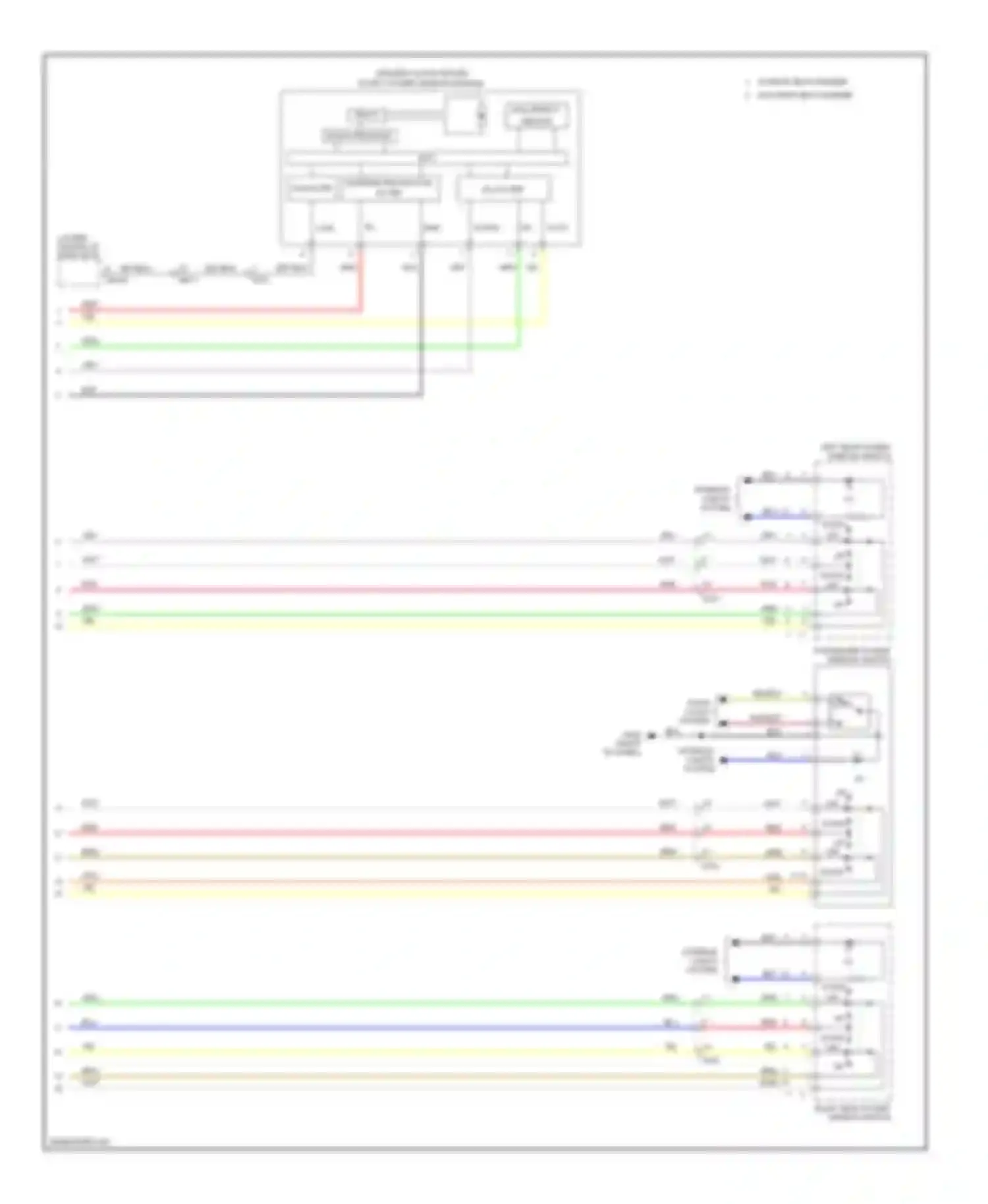 Optima Kia III (2010-2013): Power windows circuit, with driver safety power windows (2 of 2)