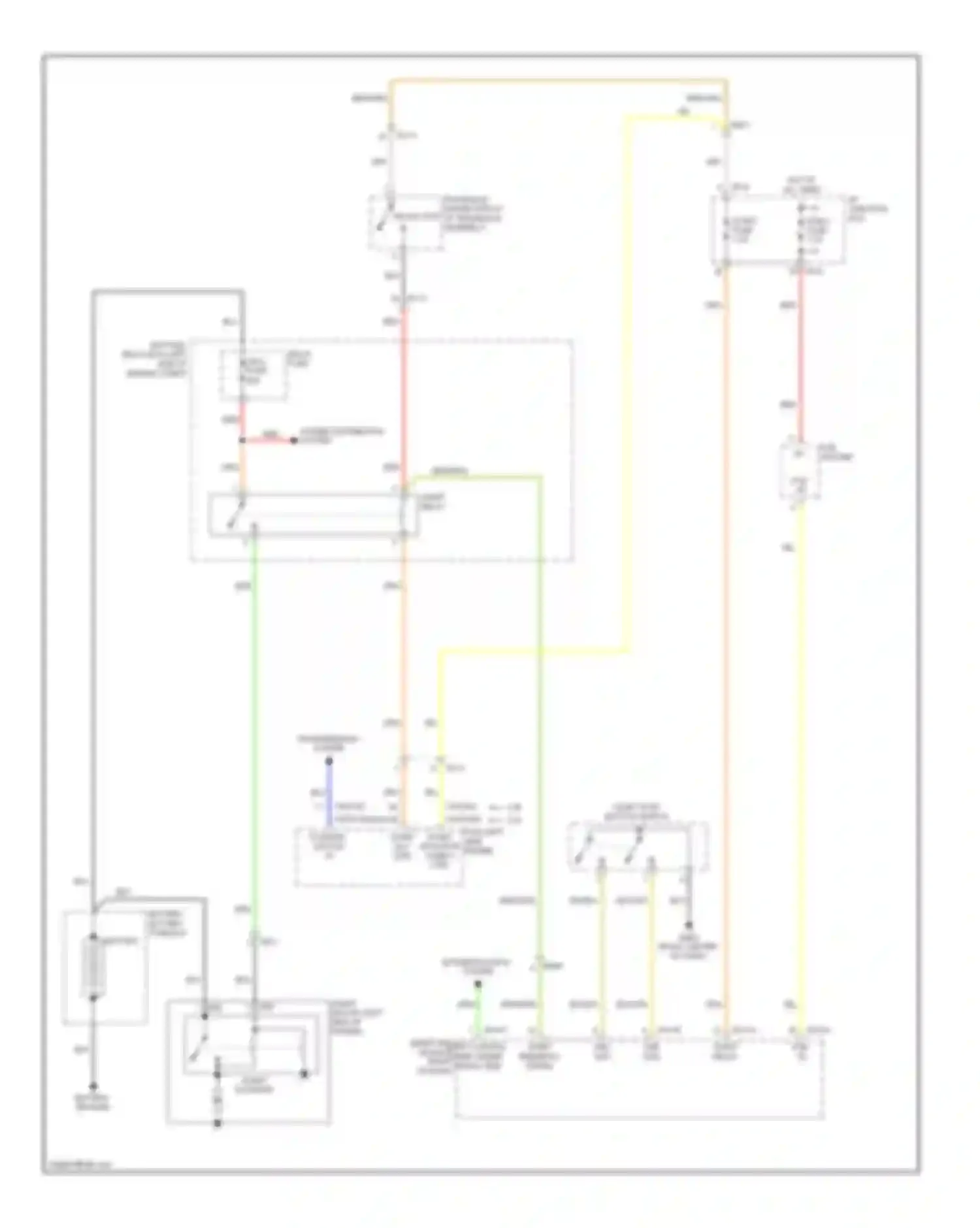 Optima Kia III (2010-2013): Starting circuit, except hybrid with smart key system