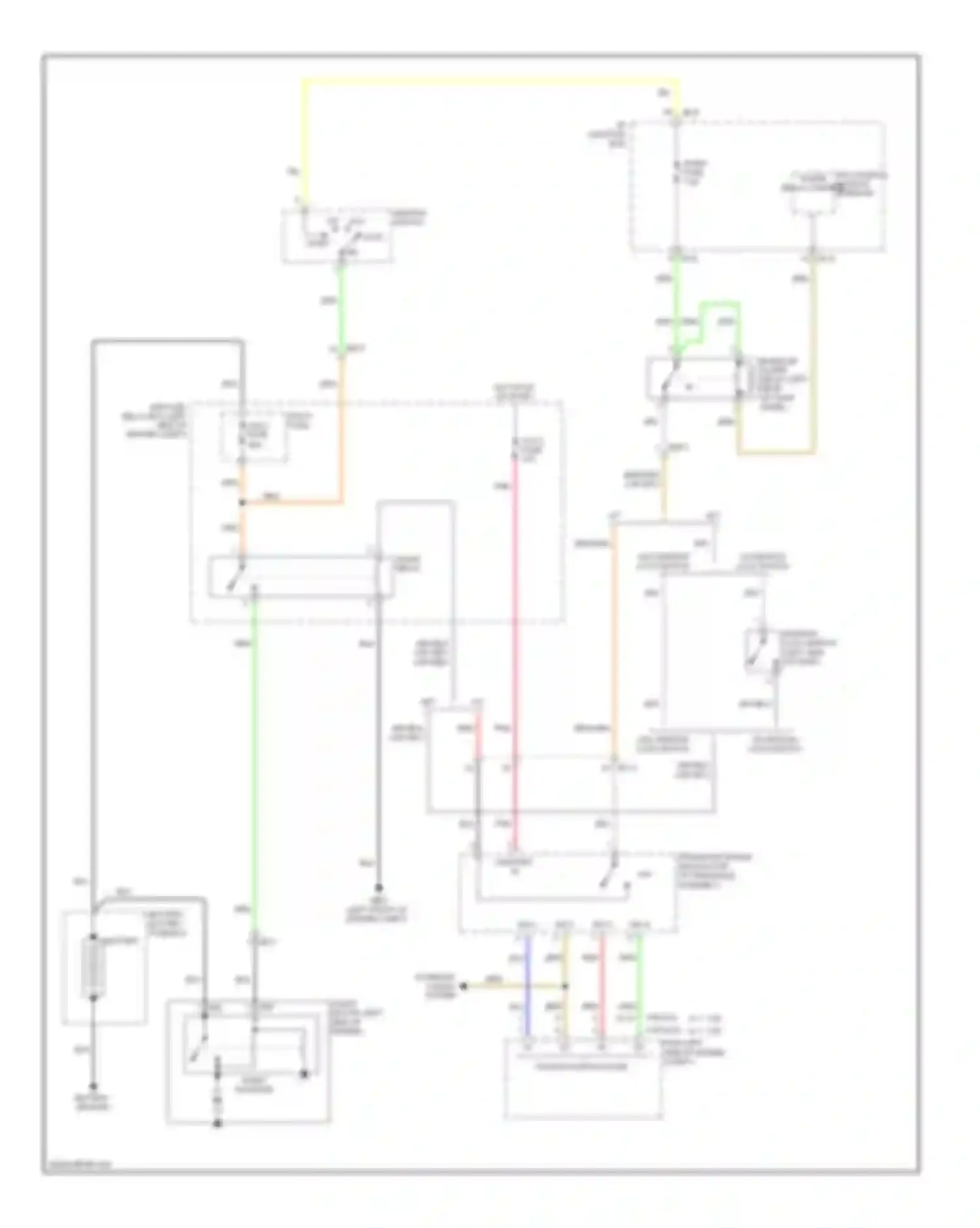 Optima Kia III (2010-2013): Starting circuit, except hybrid without smart key system