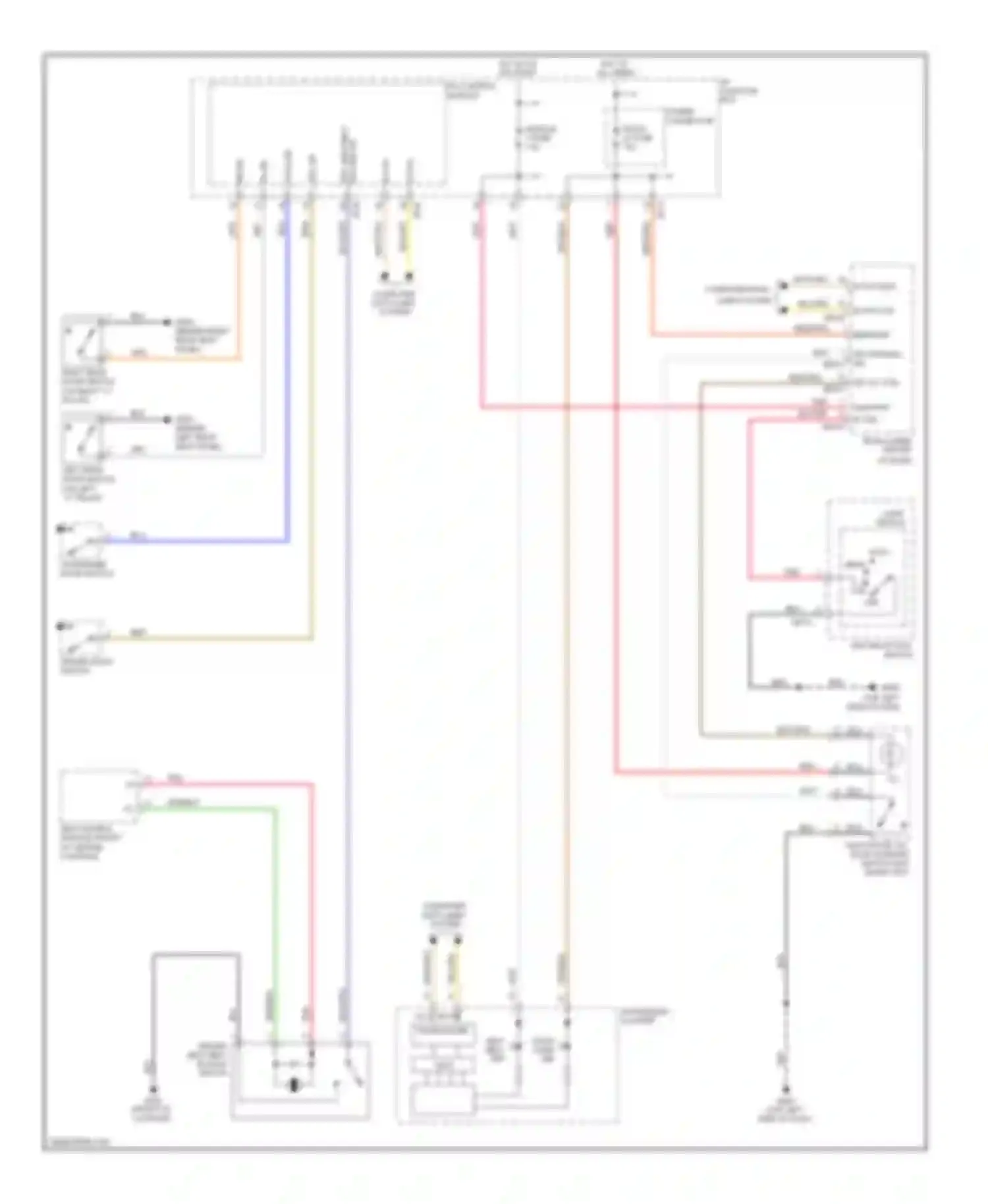 Optima Kia III (2010-2013): Chime circuit, except hybrid