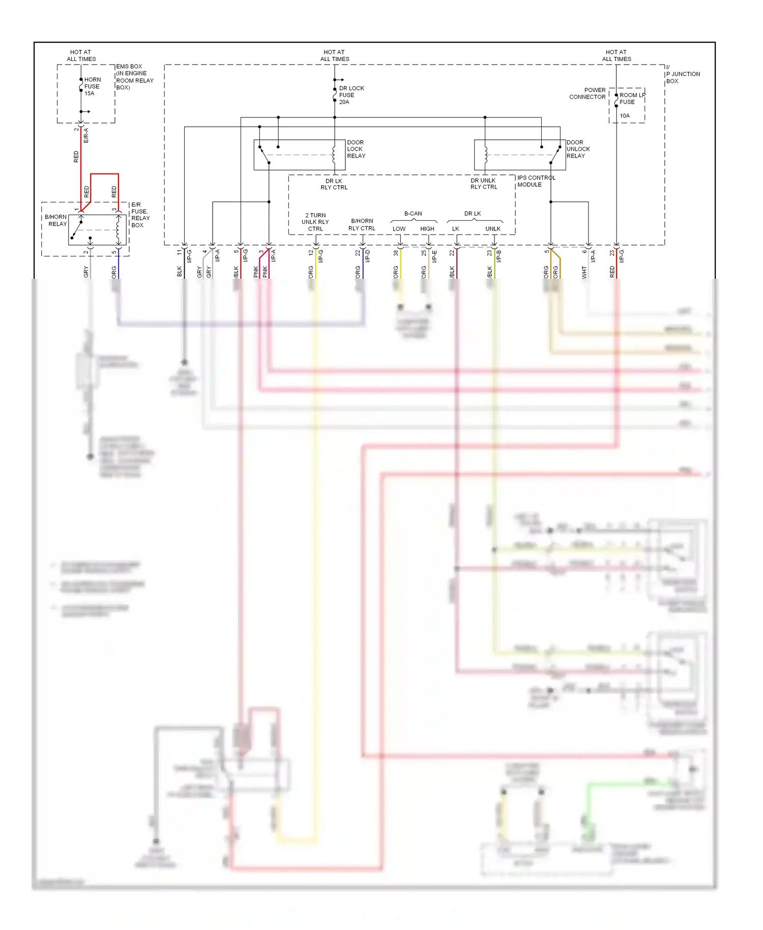 Kia Optima III (2010-2013) b/horn relay wiring diagram  (1 of 4)