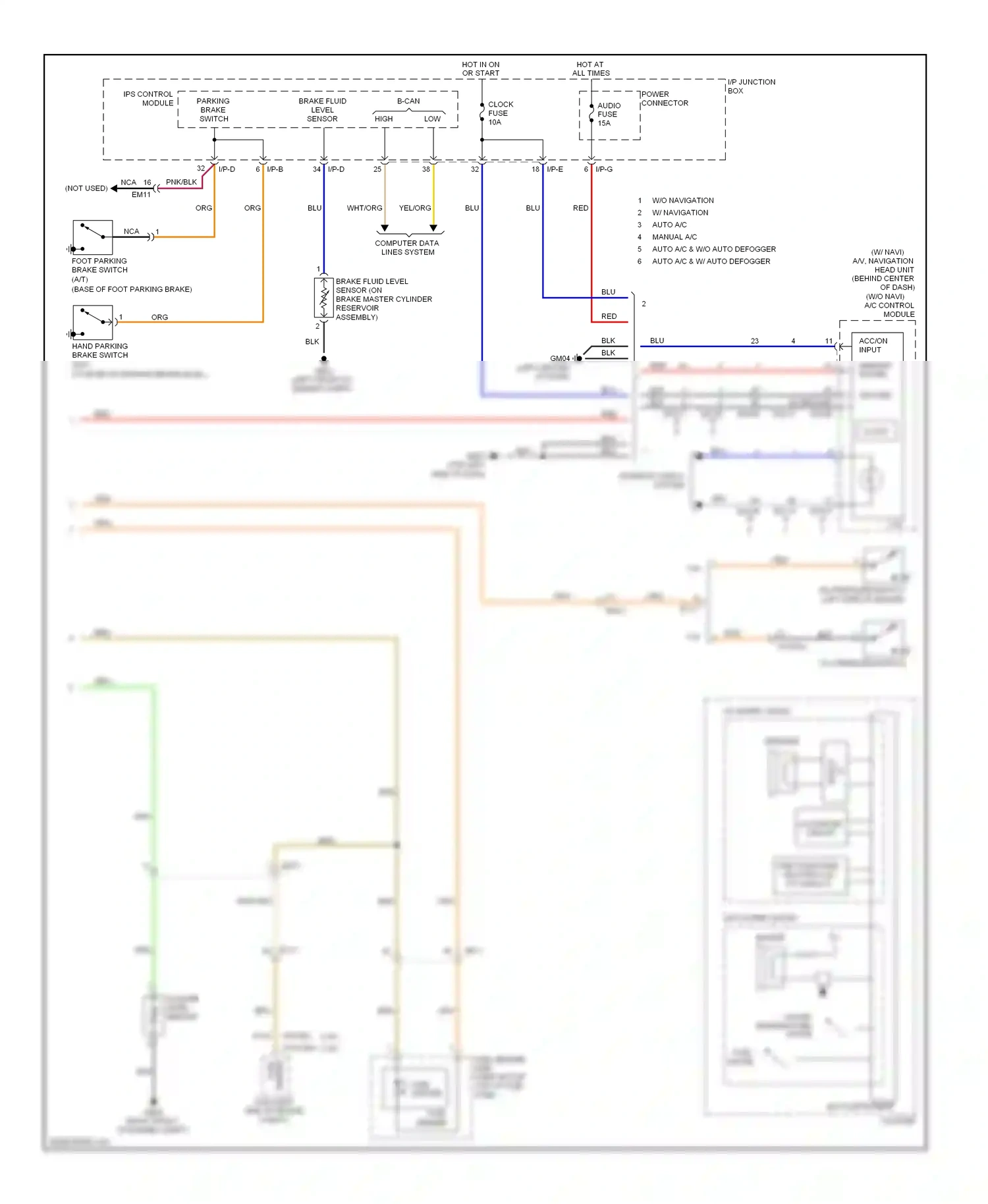 Kia Optima III (2010-2013) clock wiring diagram  (1 of 2)