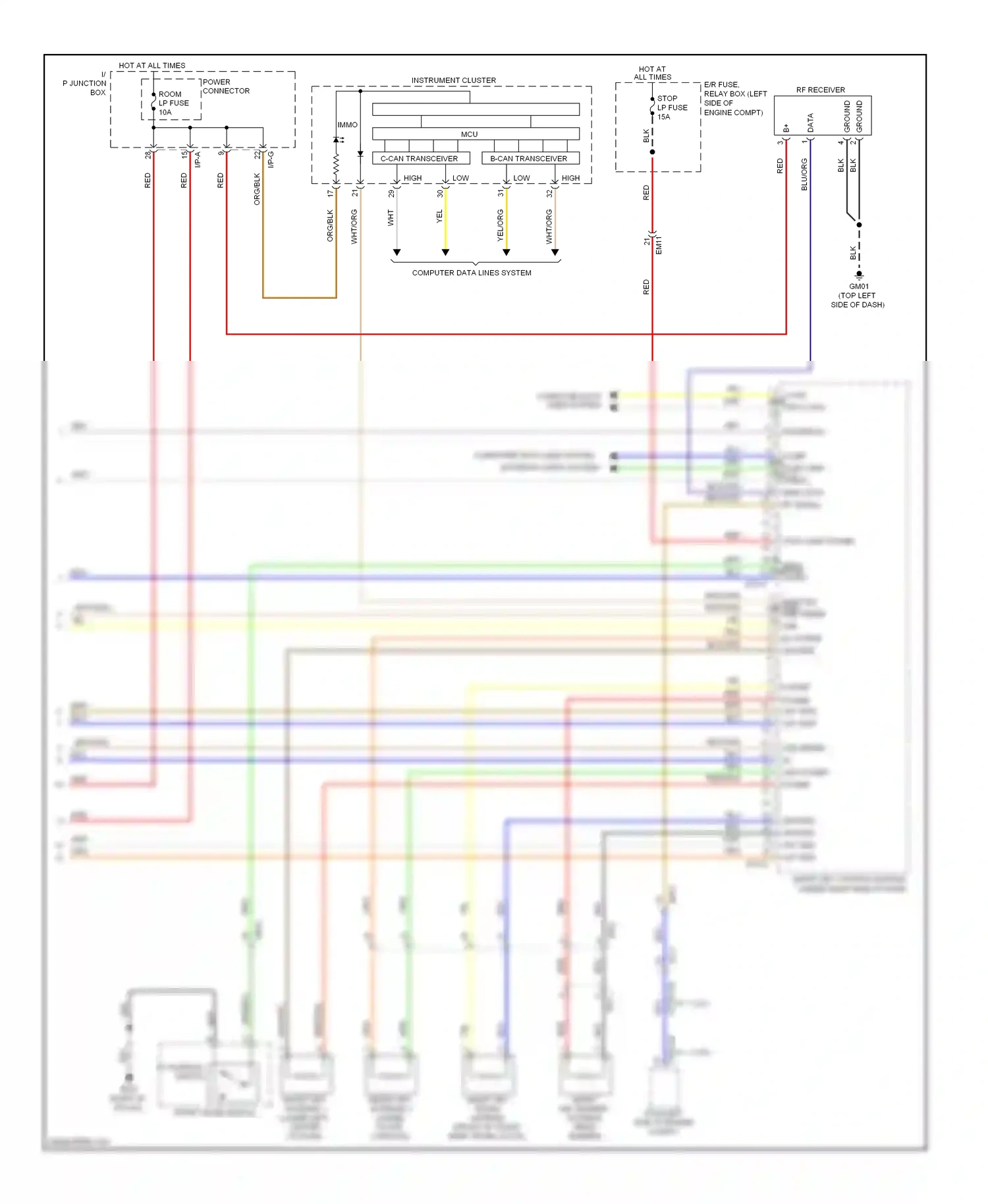 Kia Optima III (2010-2013) data wiring diagram  (1 of 2)