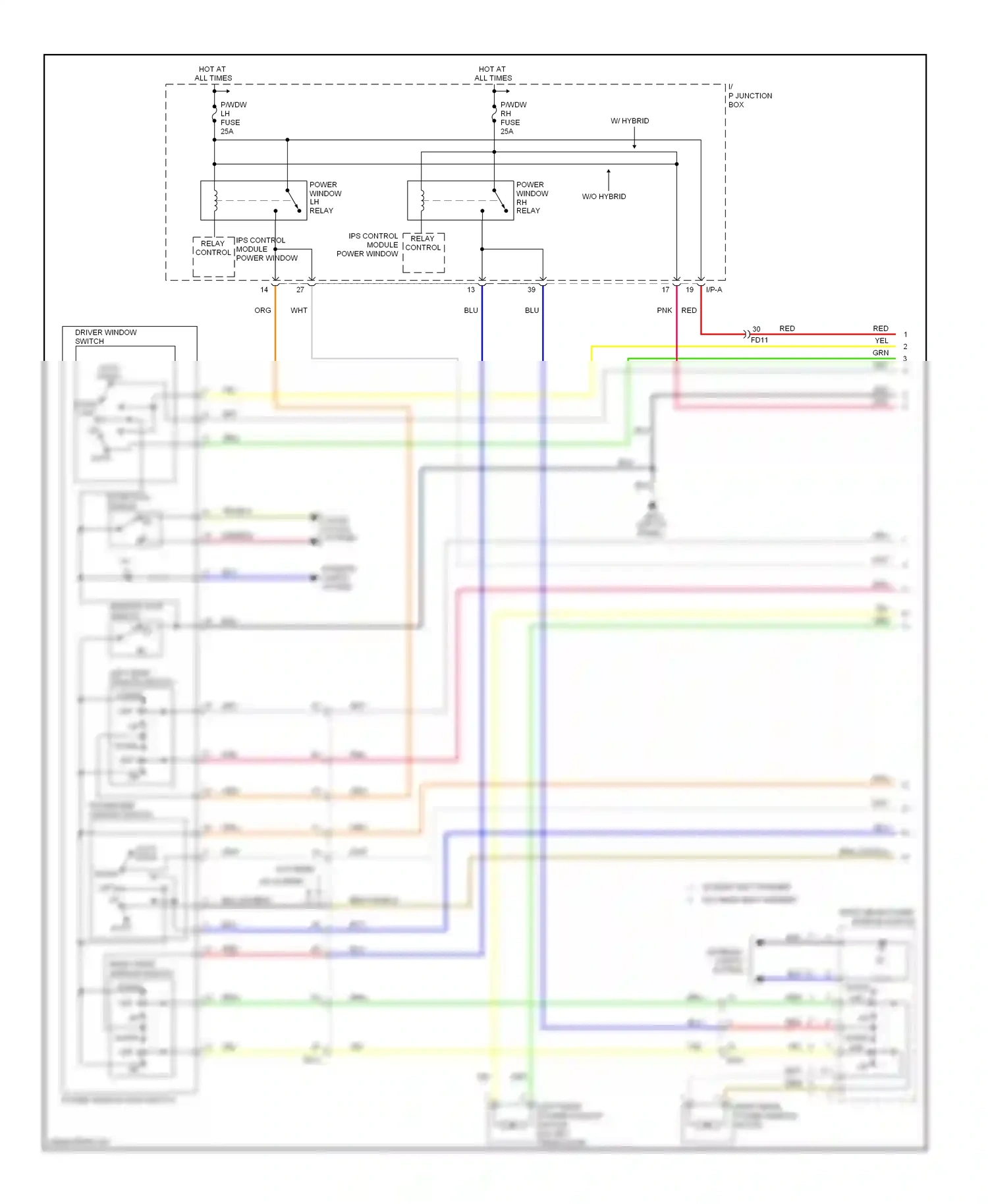 Kia Optima III (2010-2013) (left "b" panel) wiring diagram  (1 of 2)