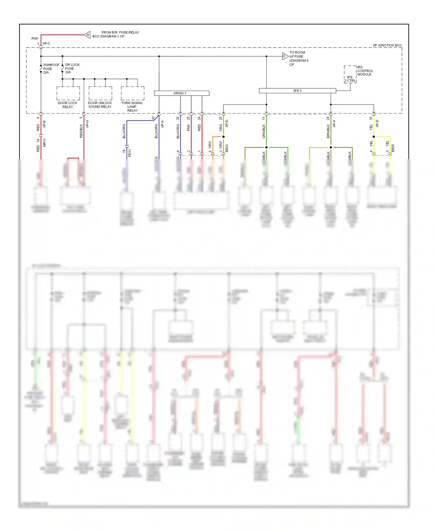 Kia Optima III (2010-2013) red/yel wiring diagram  (3 of 3)